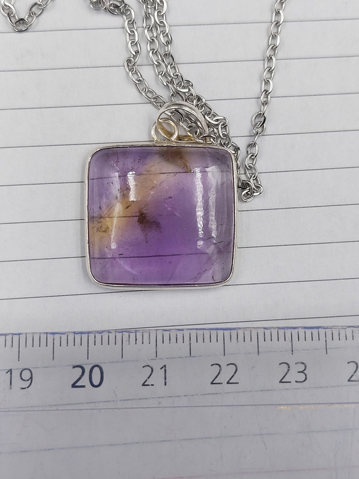 Amethyst Crystal Sterling Silver 925 Necklace