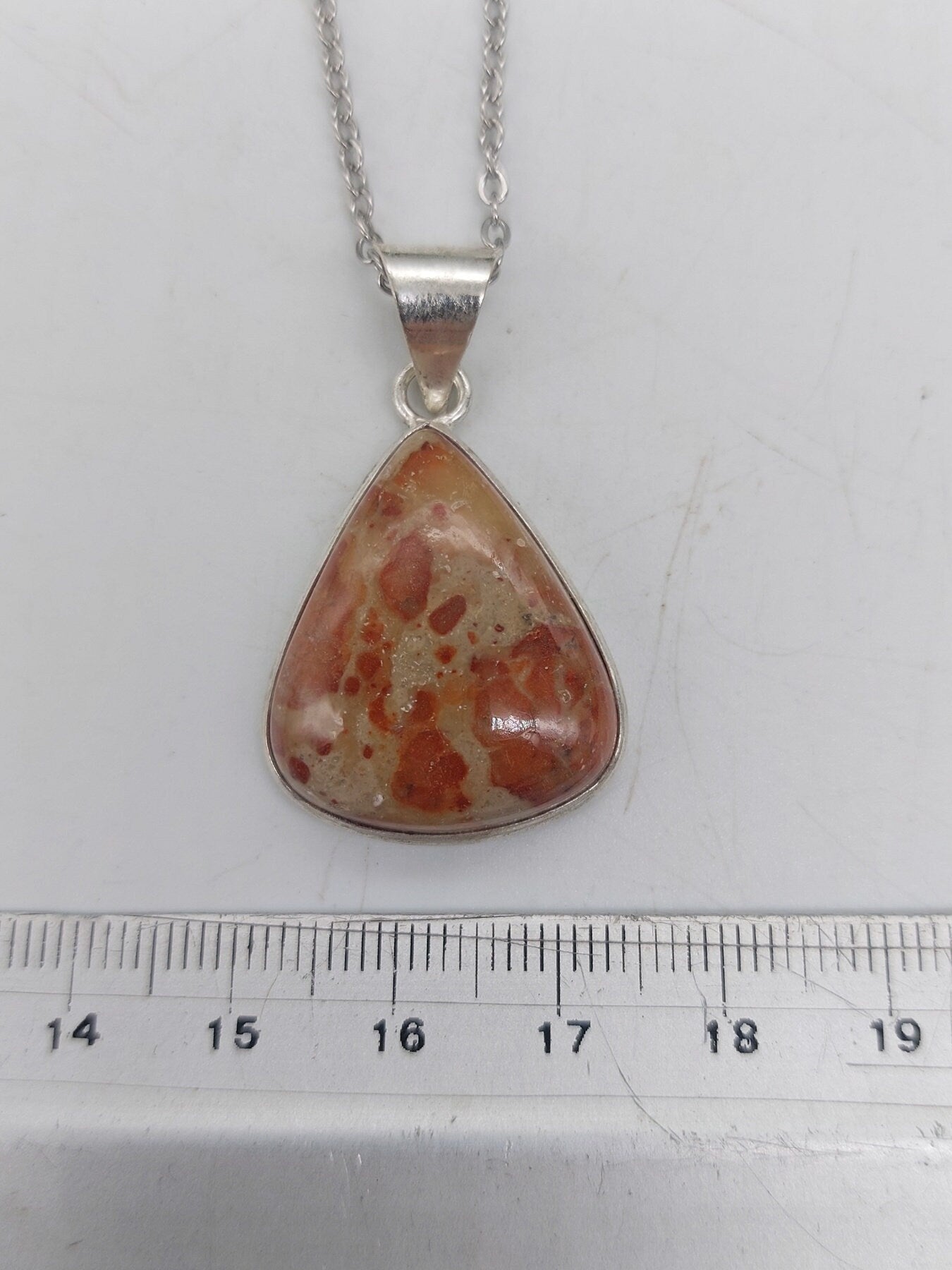 Leopard Skin Jasper Silver Plated Brass Pendant Cabochon Cut Healing Crystal