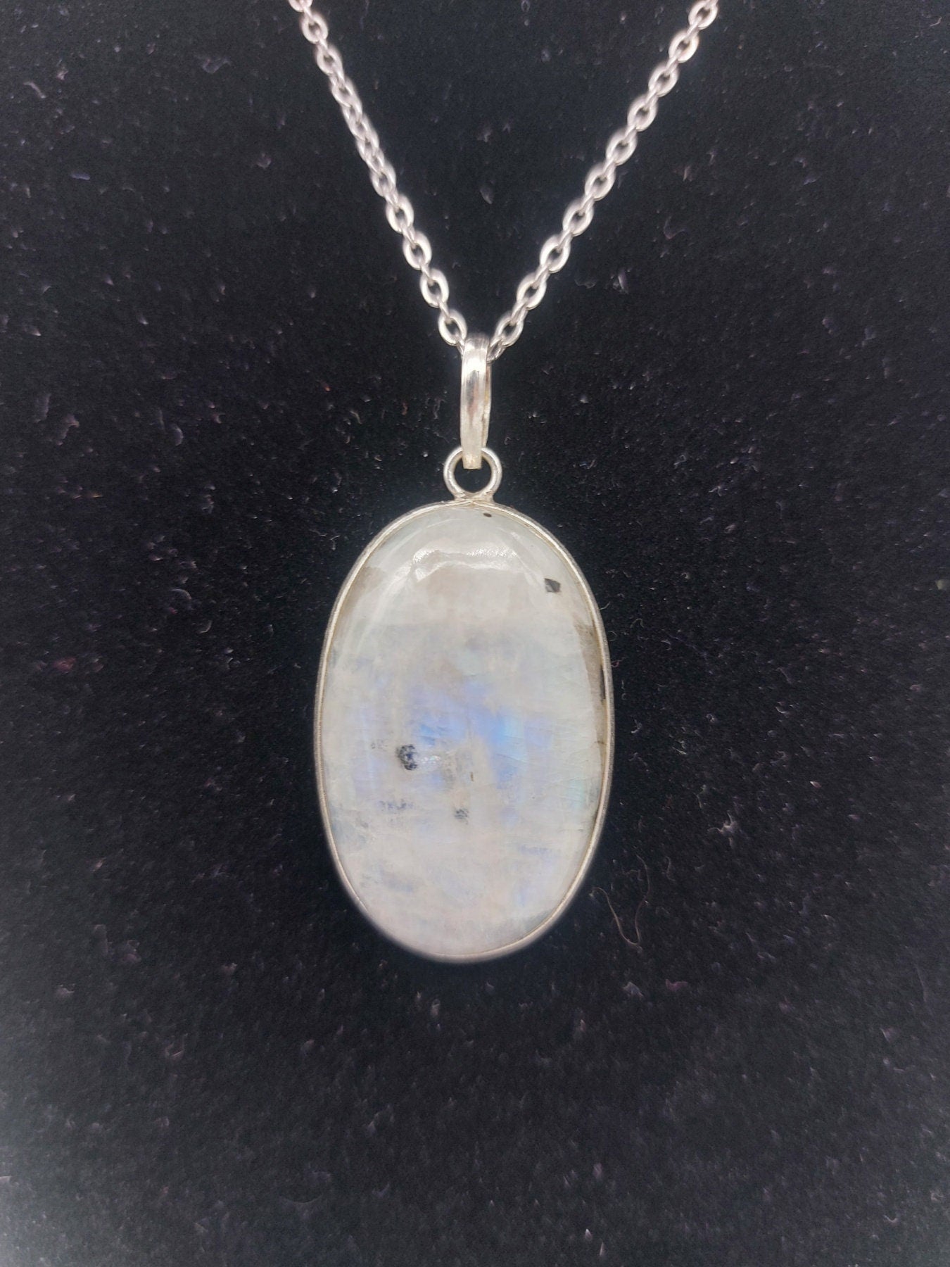 Moonstone Sterling Silver 925 Pendant Cabochon Cut Healing Crystal