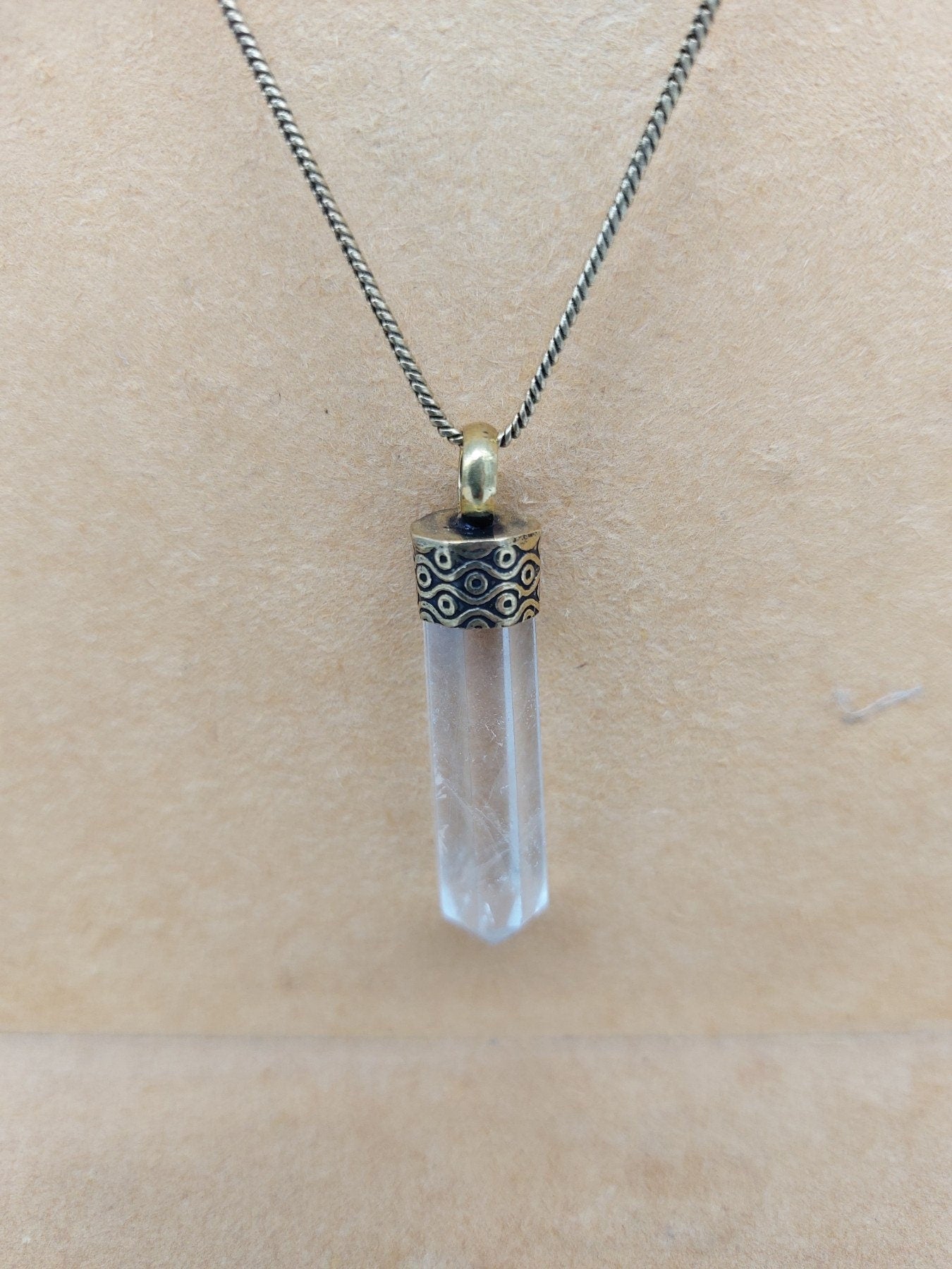 Clear Quartz Crystal point necklace