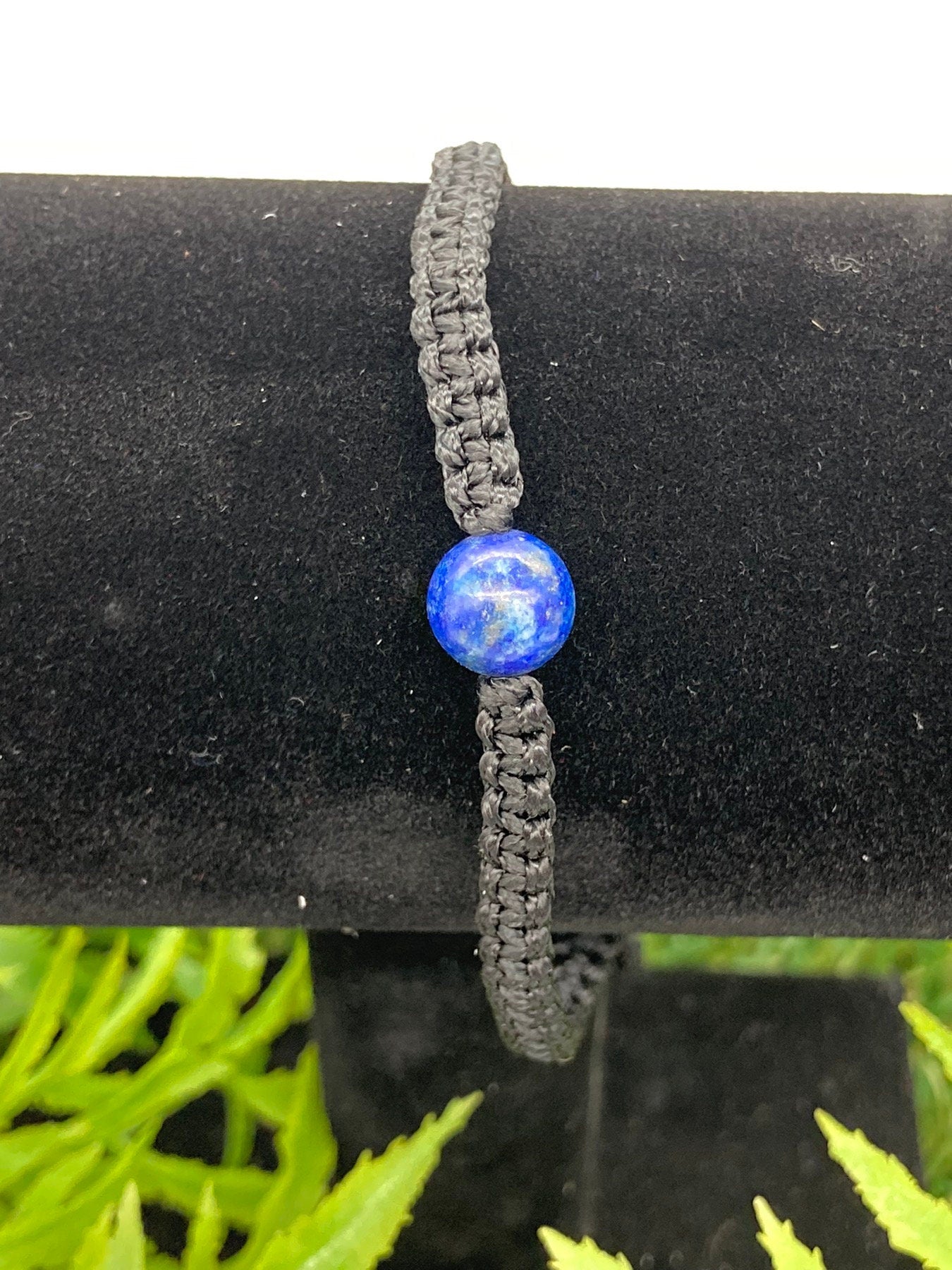 Lapislazuli Kristall Perlen Armband Handarbeit