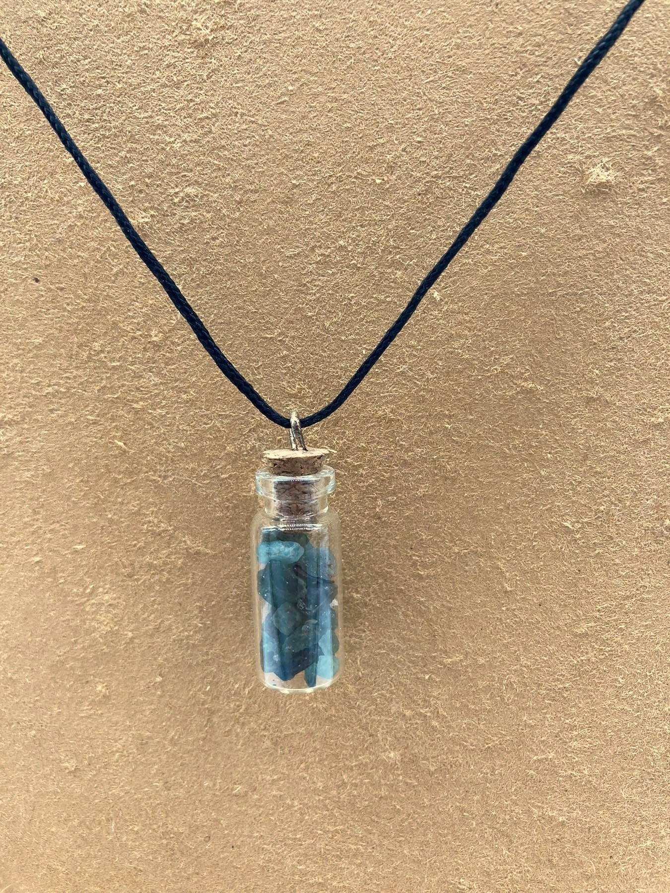 Jade Crystal Chips Bottle Necklace