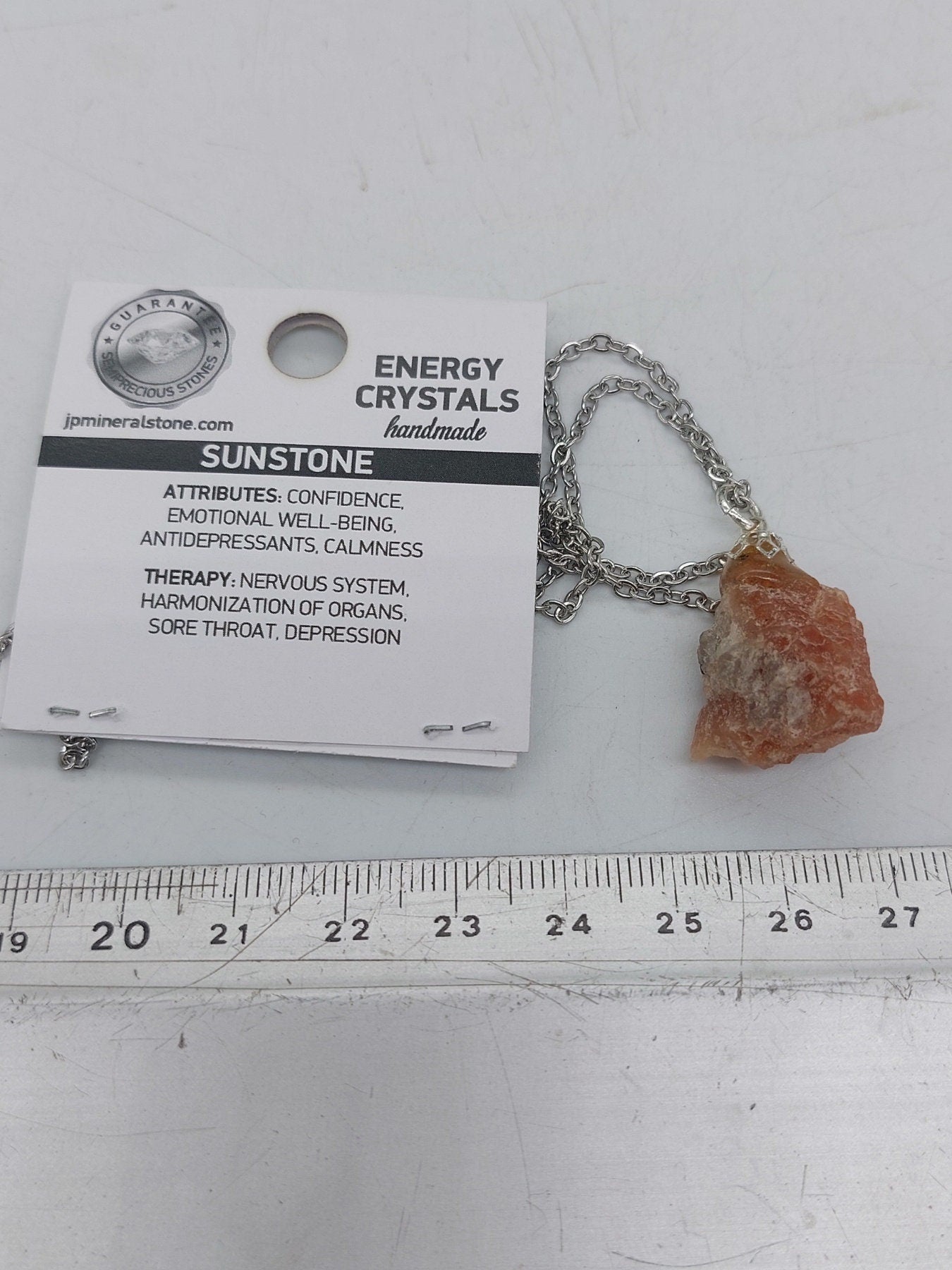 Natural Sunstone Crystal Necklace