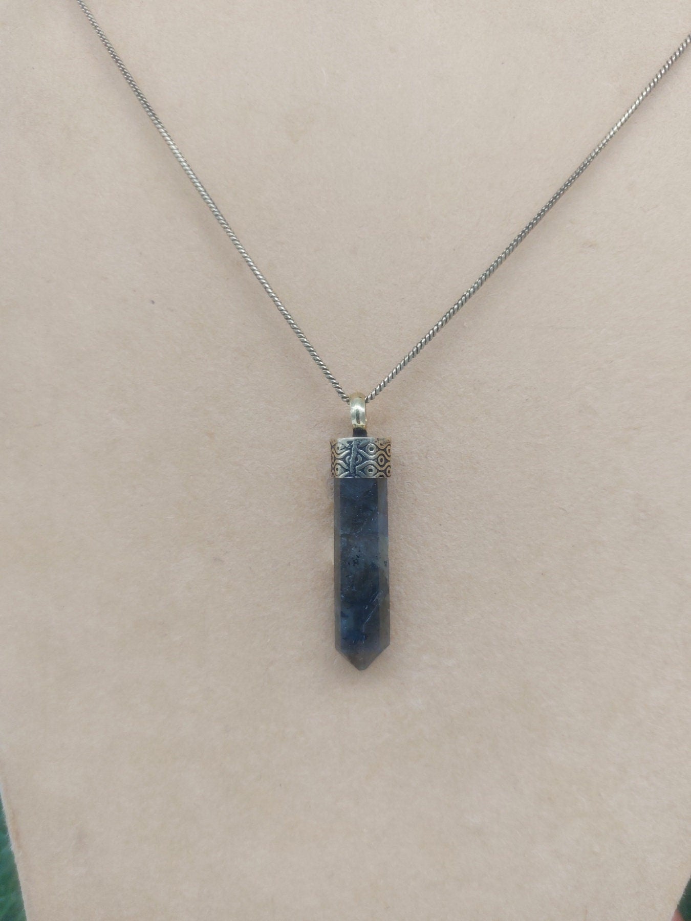 Labradorite Point Crystal Necklace
