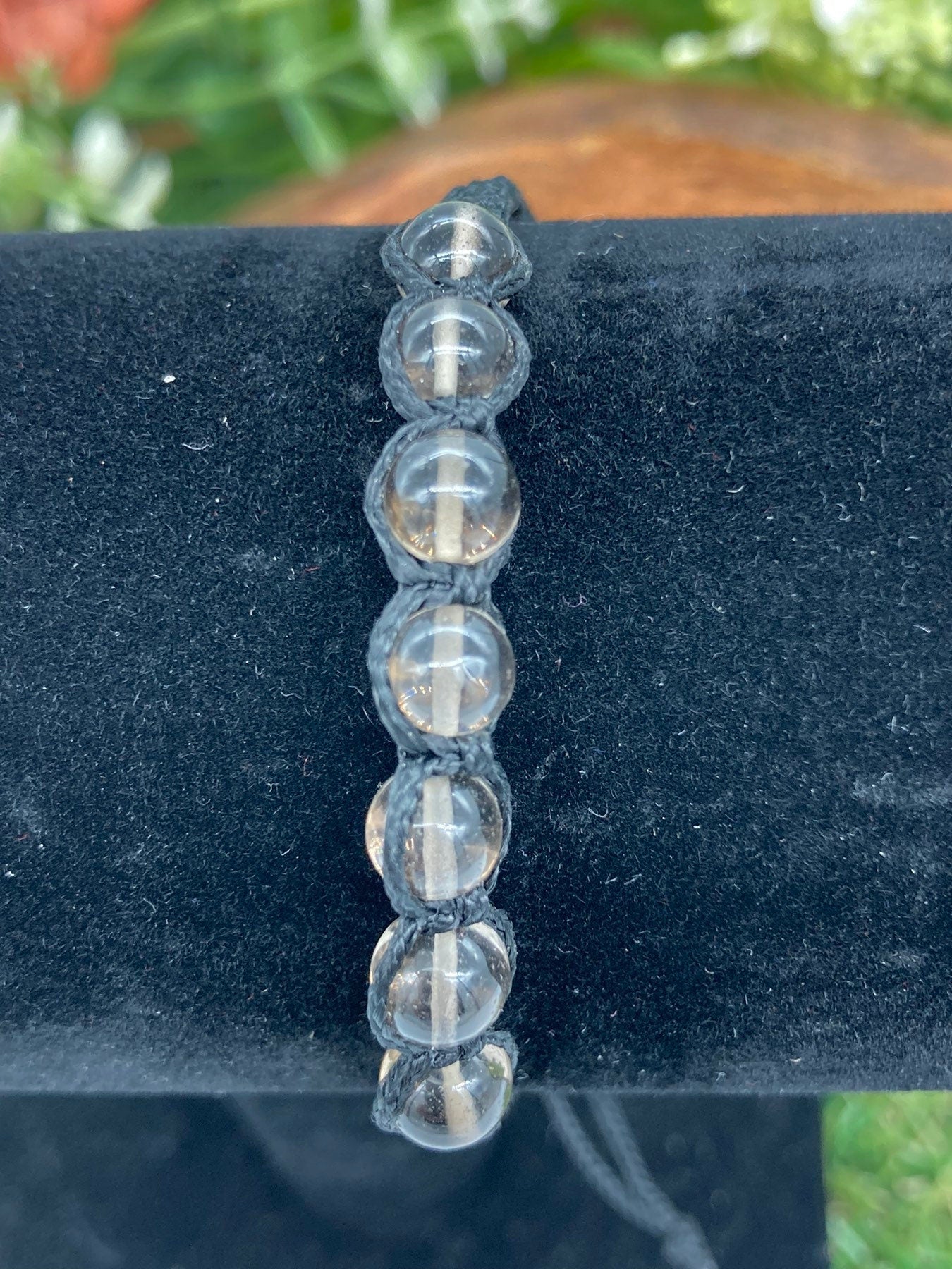 Smoky Quartz Crystal Beads Bracelet Handmade