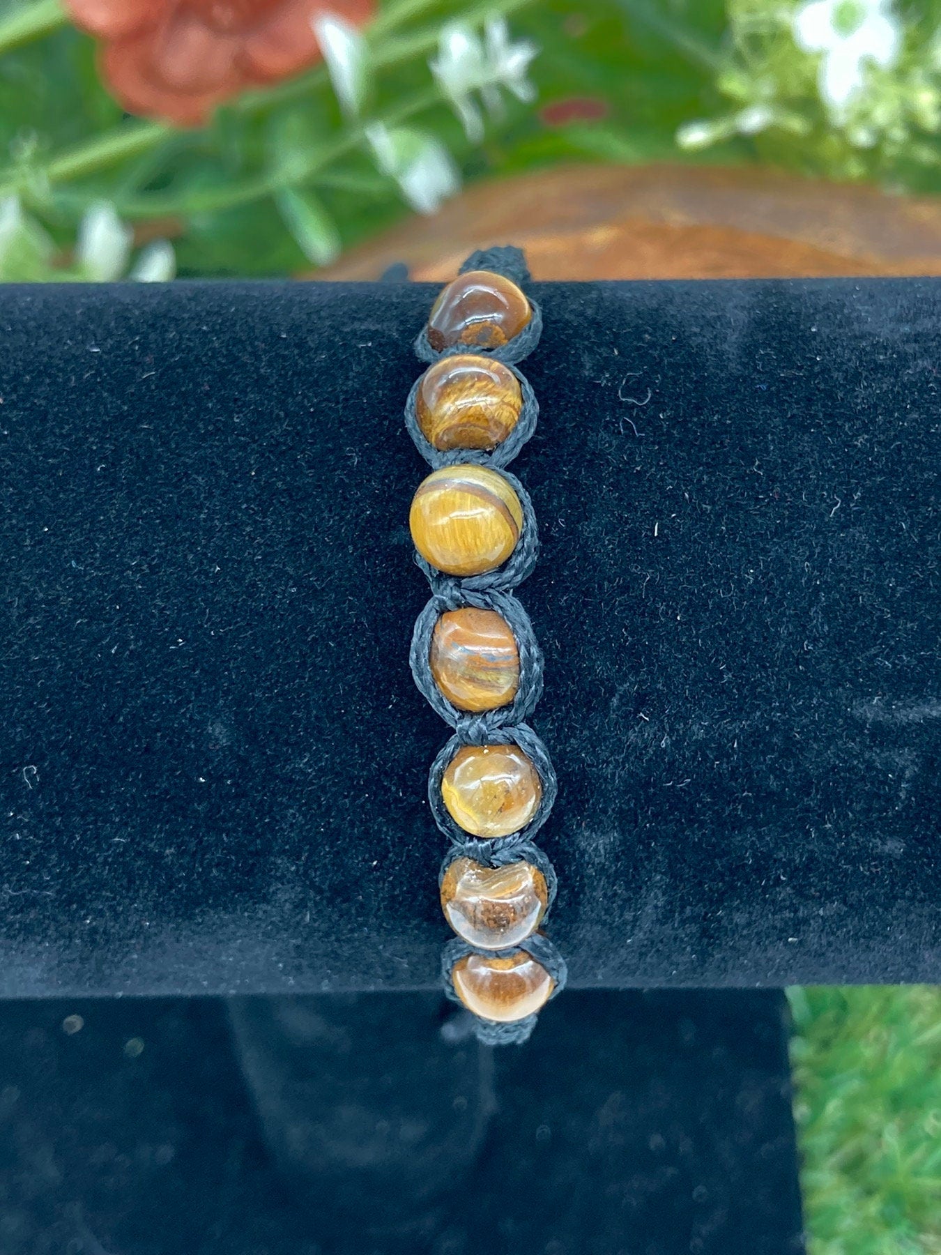 Tiger's Eye Crystal Beads Bracelet Handmade