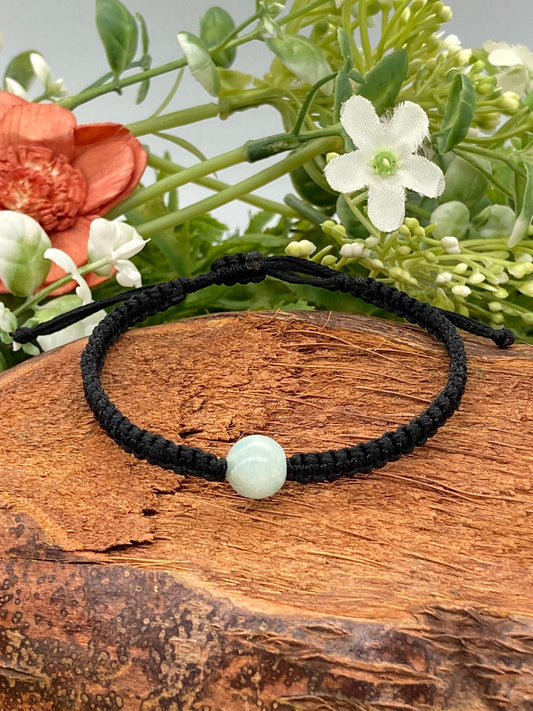 Amazonite Bead Simple Macrame Bracelet