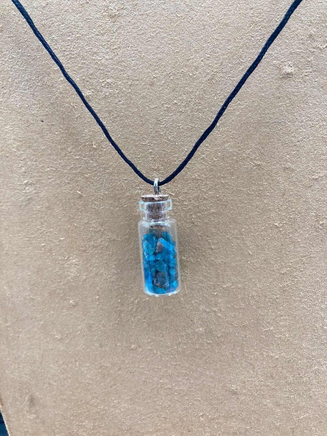 Blue Apatite Crystal Chips Necklace