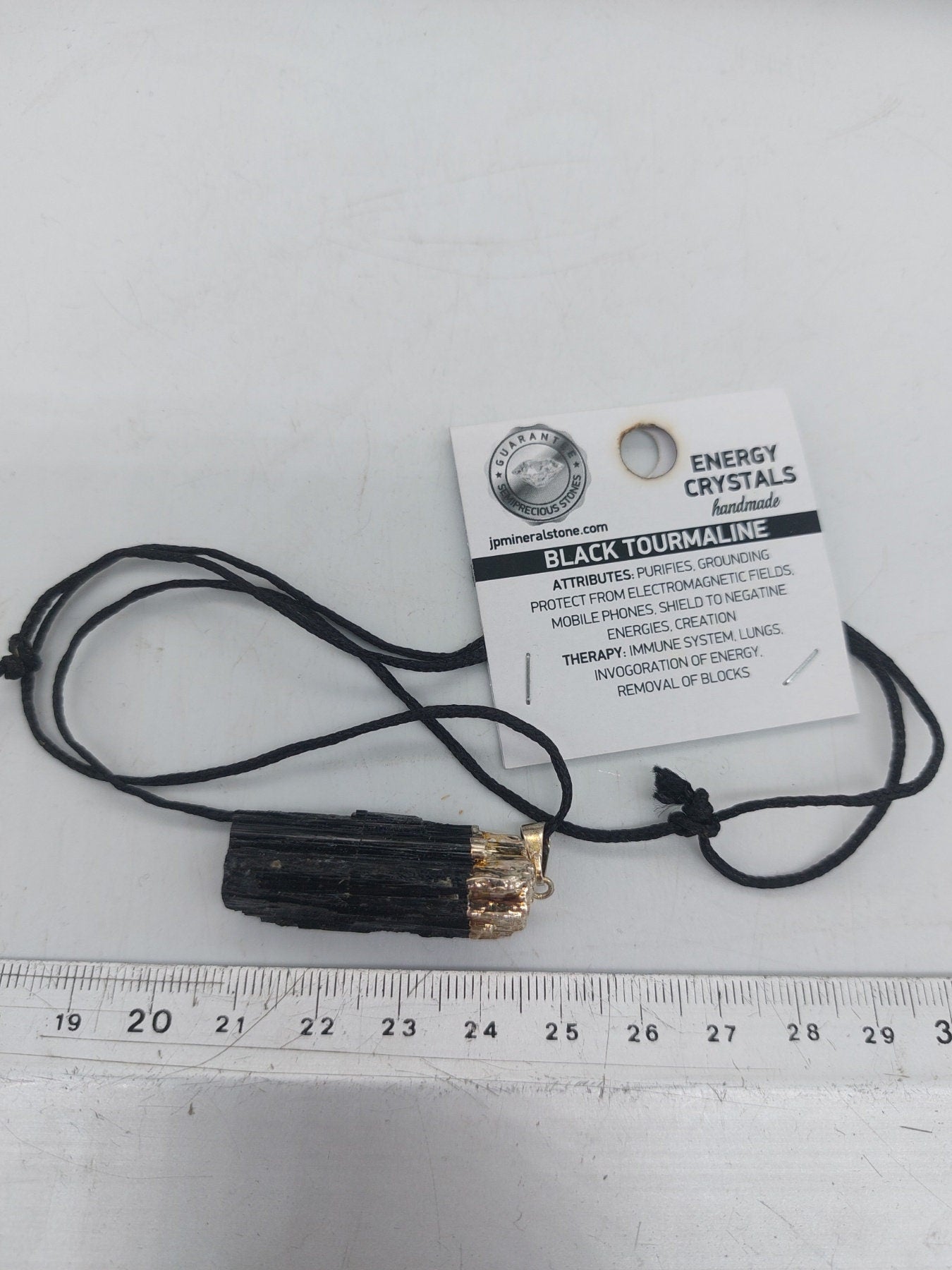 Natural Rough Tourmaline Silver Necklace Healing Crystal Accessories Zodiac Mineral Stone