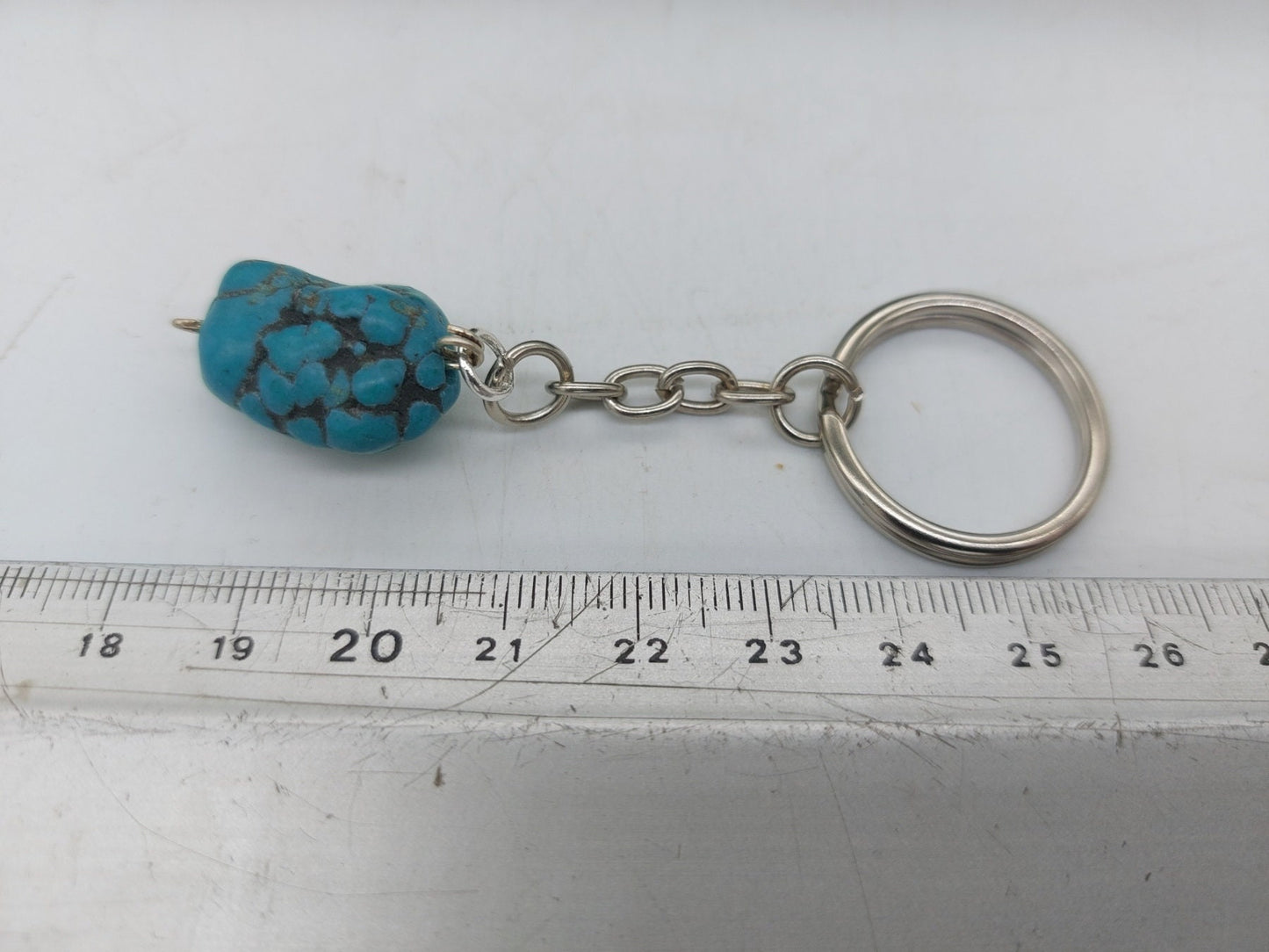 Turquoise Crystal Keychain