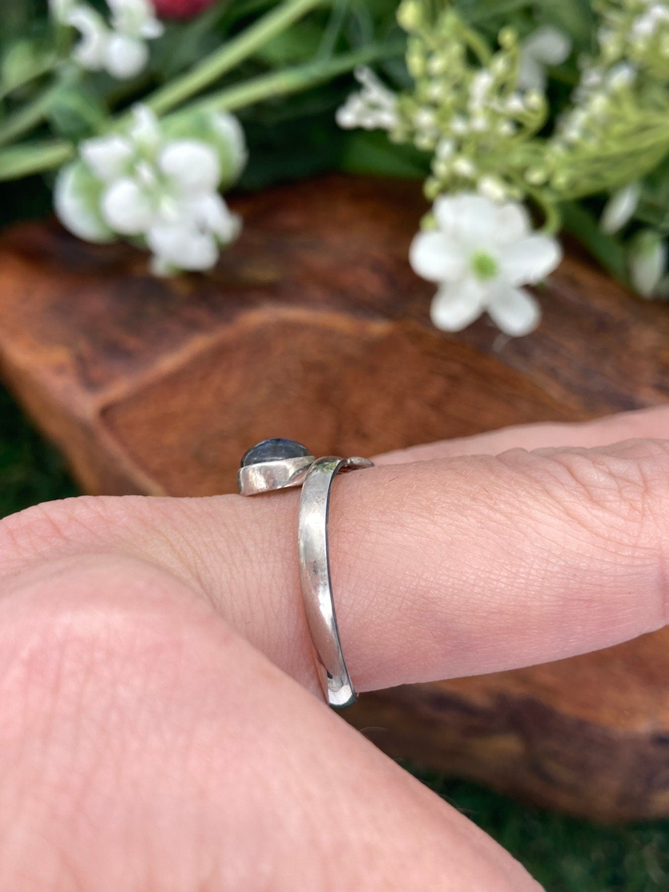 Labradorite Crystal Sterling Silver 925 Ring Top Quality Handmade