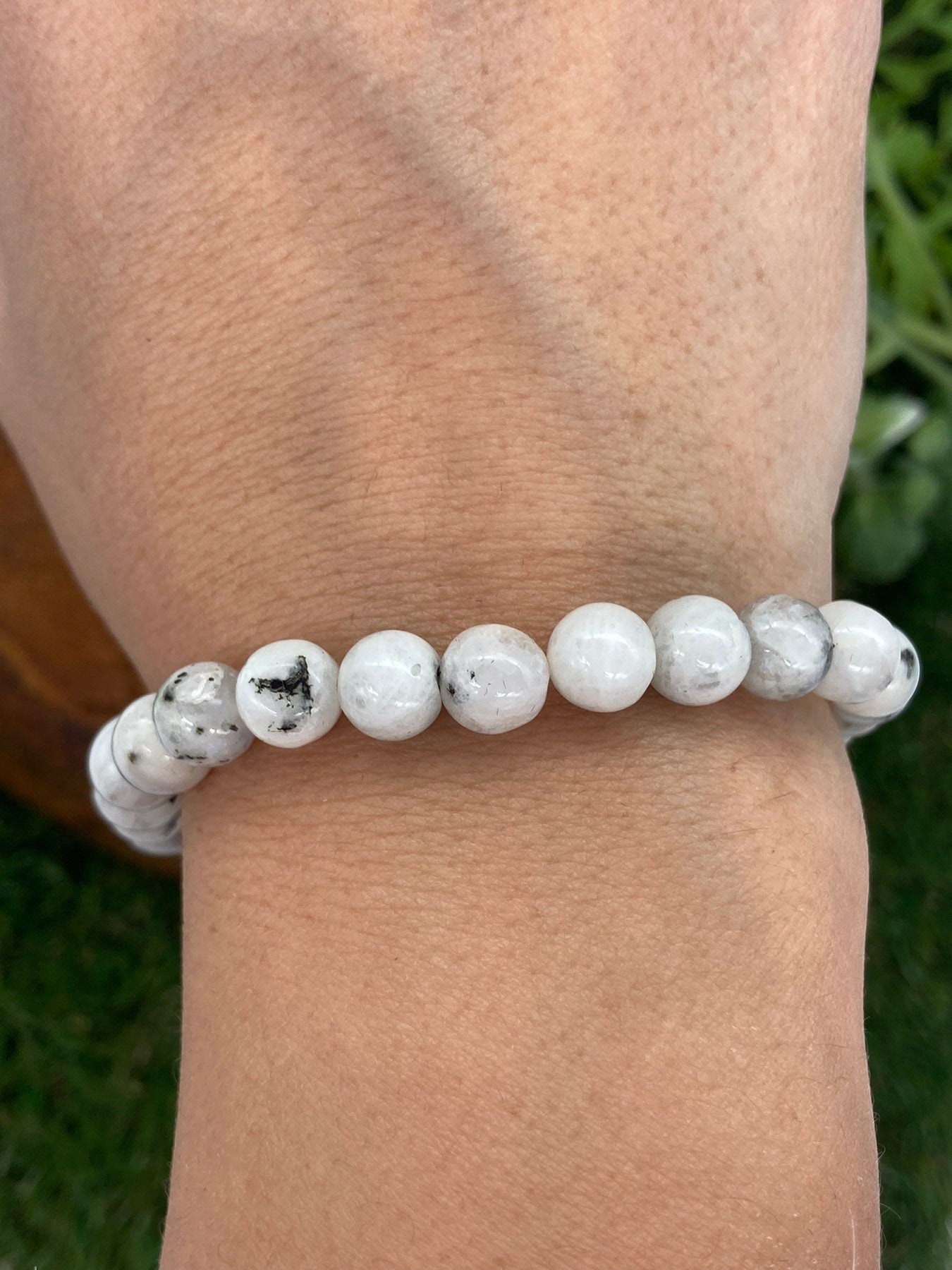Moonstone Natural Crystal 8MM Beads Bracelets, Wrist Gemstone Bracelet, Strechy Bracelet, Beaded Bracelet, Hand Made Gift, Crystal Bracelet