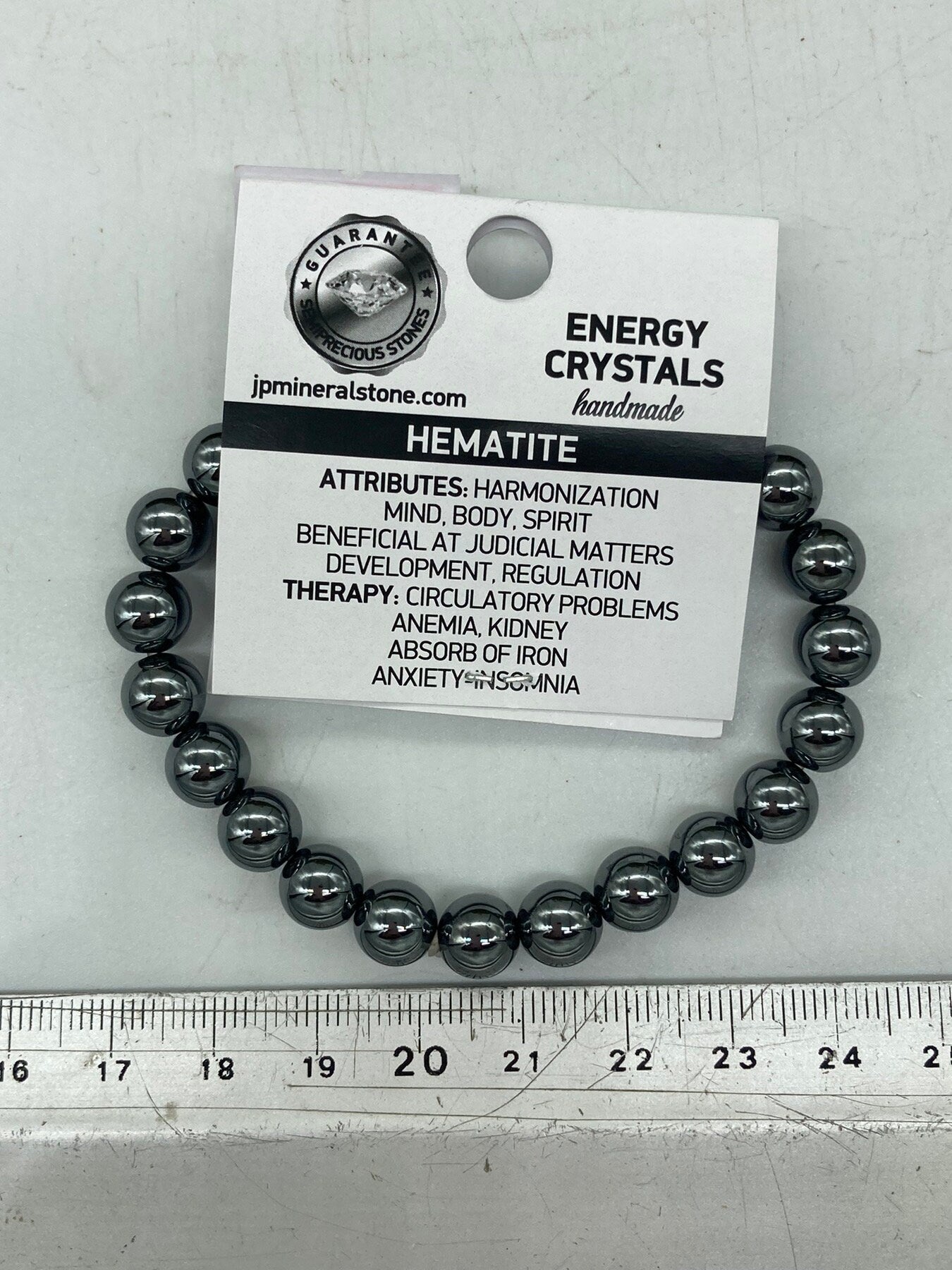 Hematite Natural Crystal 8MM Beads Bracelets, Wrist Gemstone Bracelet, Strechy Bracelet, Beaded Bracelet, Hand Made Gift, Crystal Bracelet