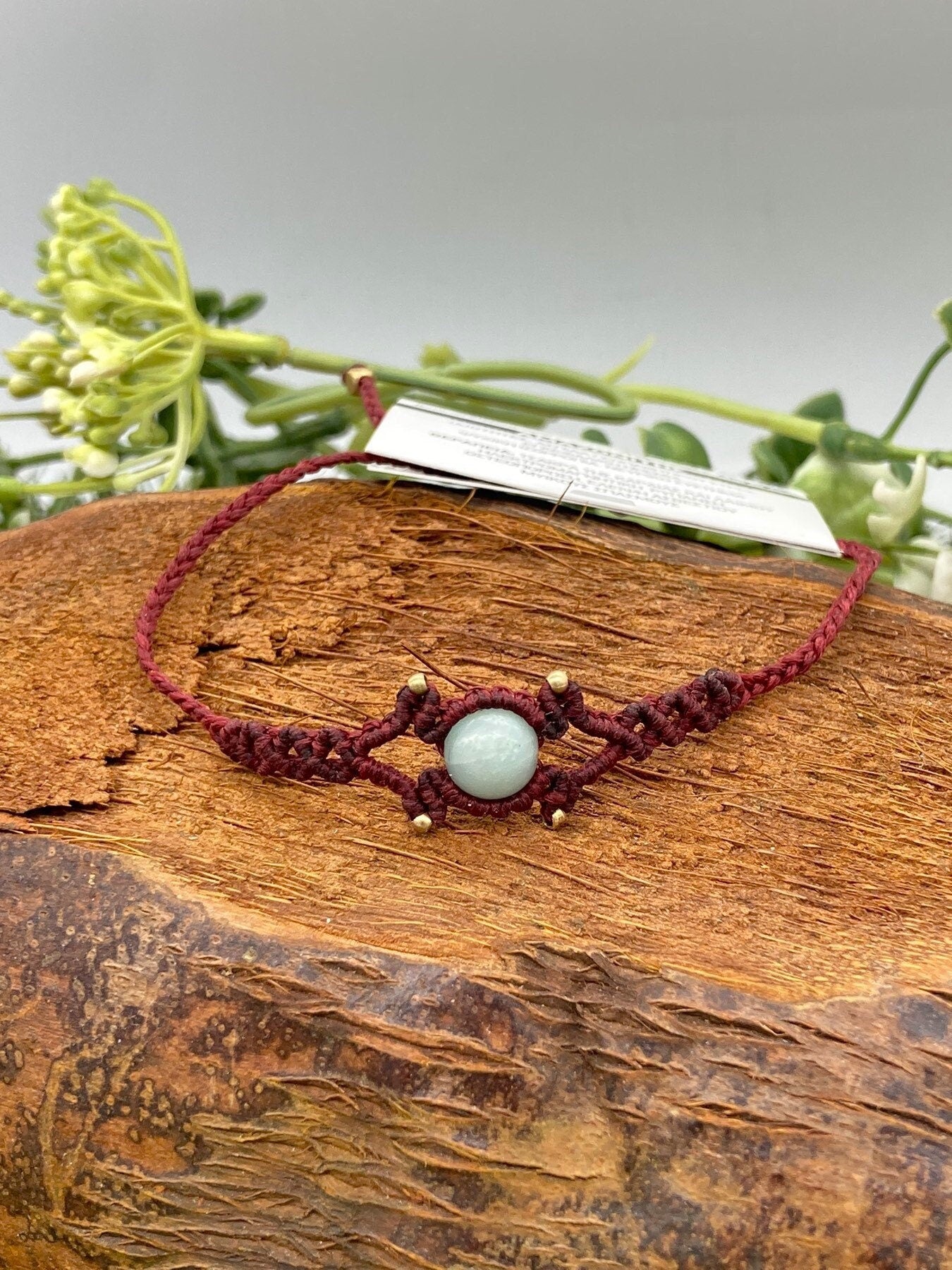 Amazonite Macrame Woven Bracelet