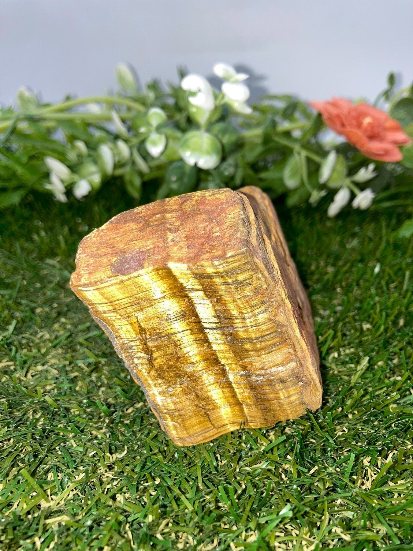 Ακατέργαστο κομμάτι Natural Crystal Tiger's Eye - Τύχη - Αντοχή - Αφθονία