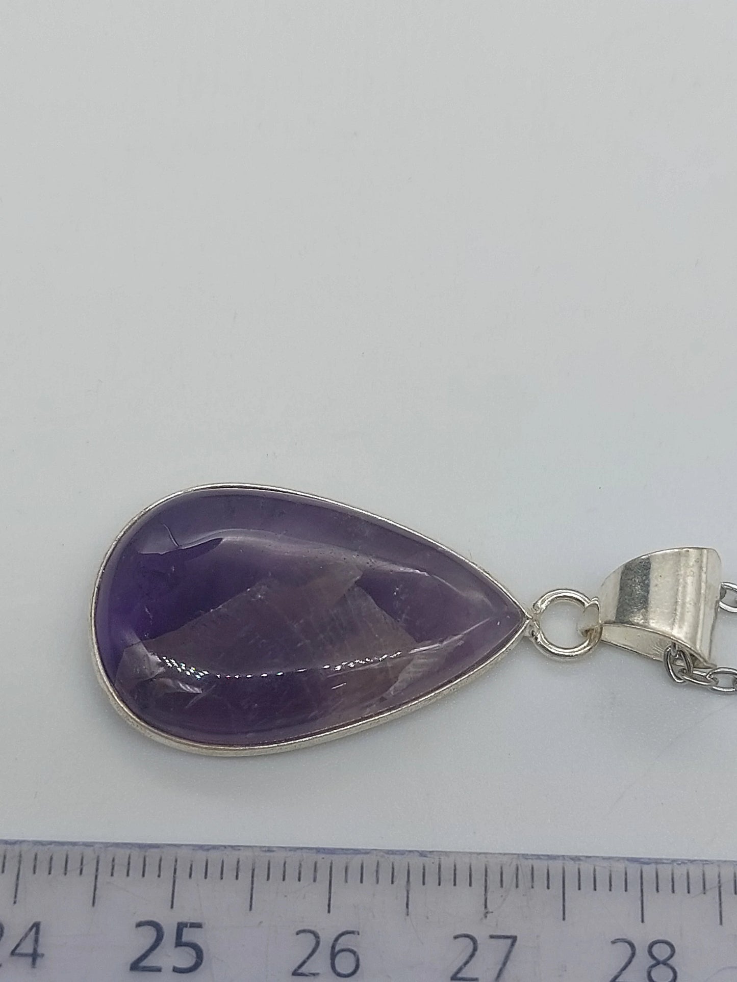 Natural Amethyst Silver Plated Necklace