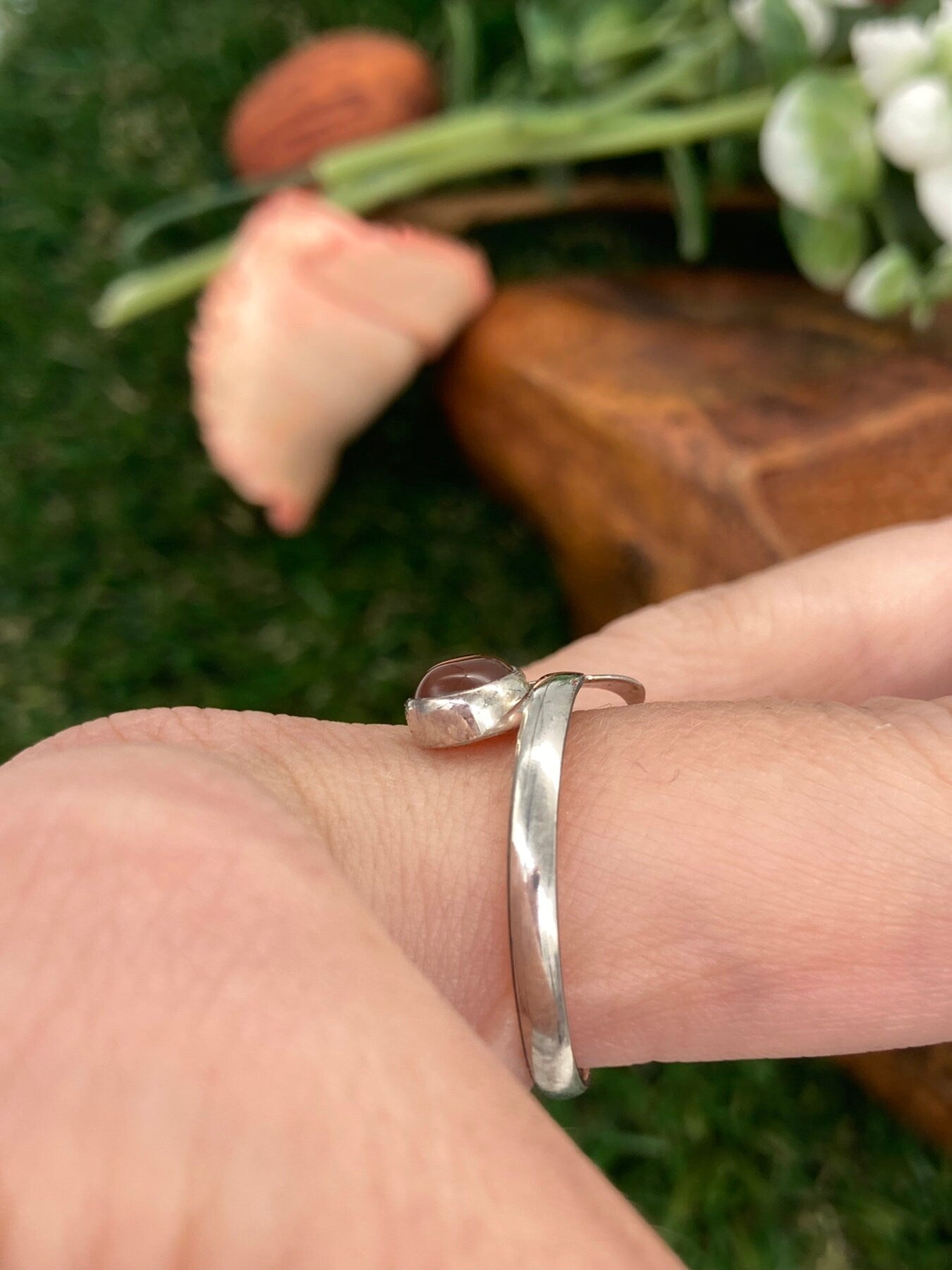 Carnelian Crystal Sterling Silver 925 Ring Top Quality Handmade