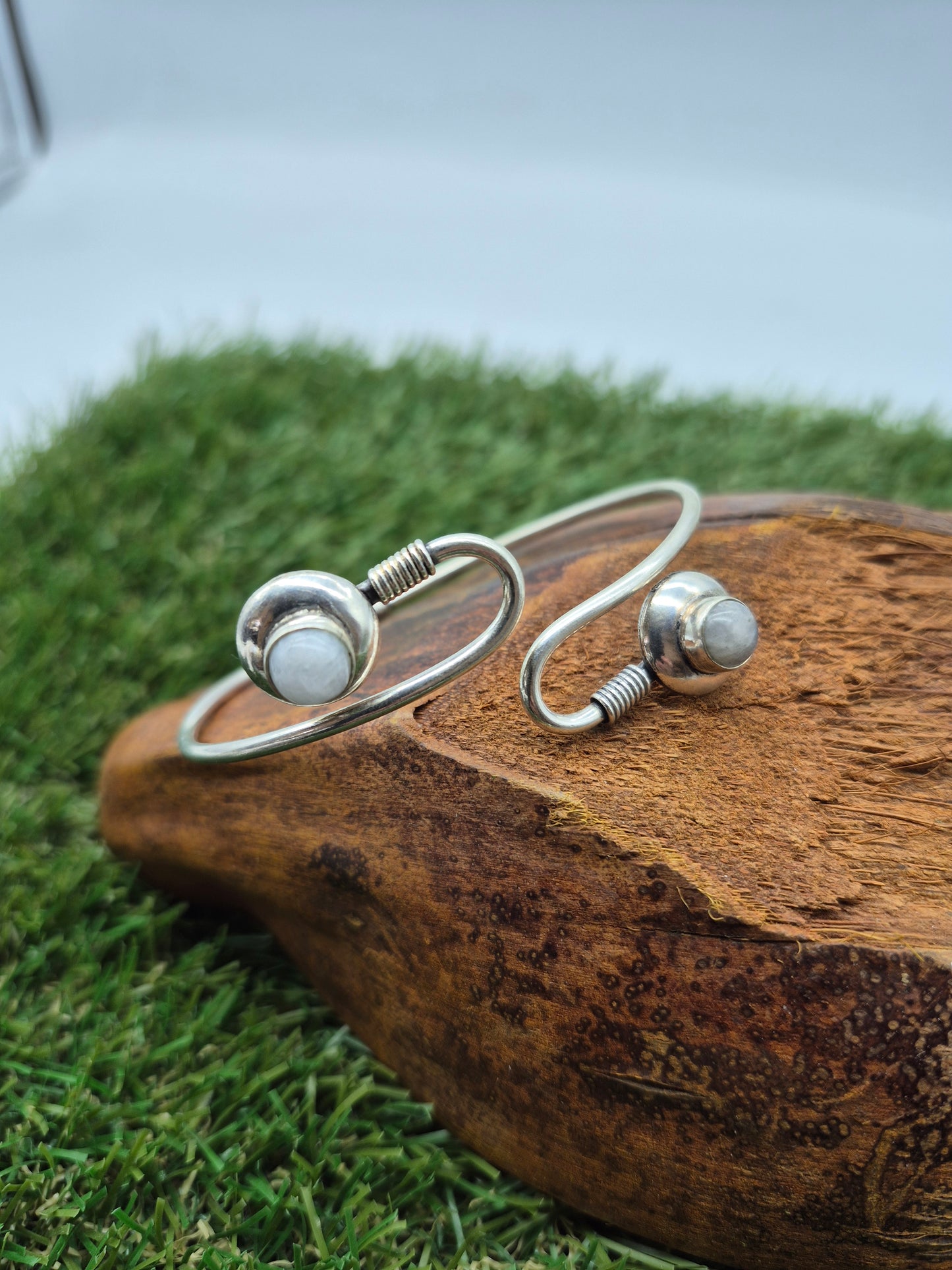 Moonstone Crystal Bracelet Silver Plated