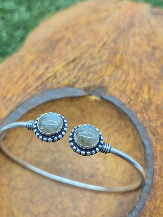 Labradorite Crystal Bracelet Silver Plated