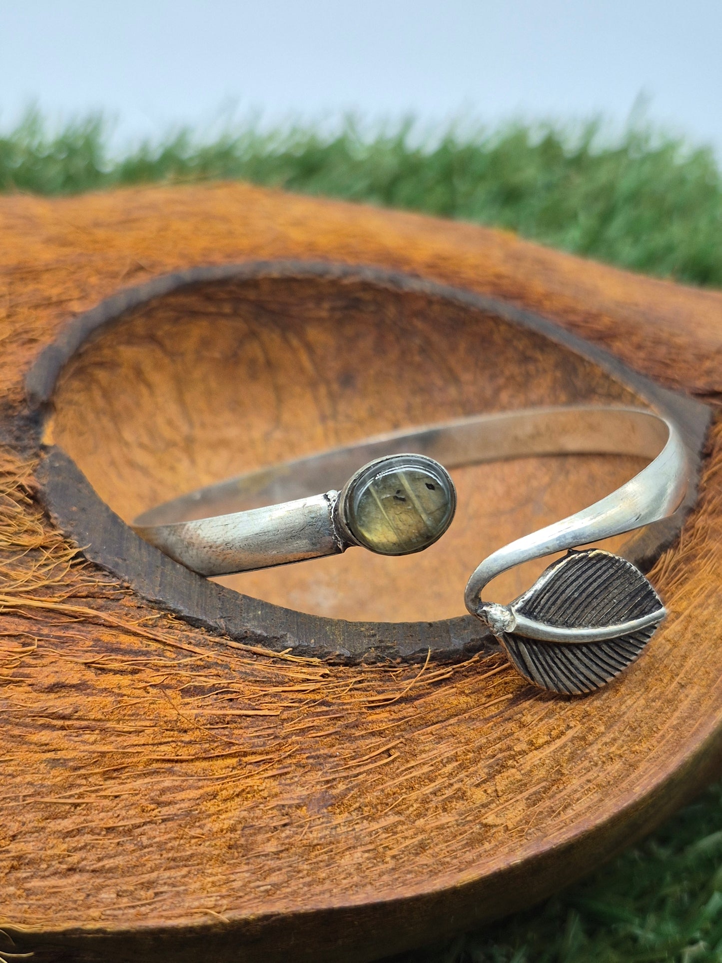 Labradorite Crystal Bracelet Silver Plated
