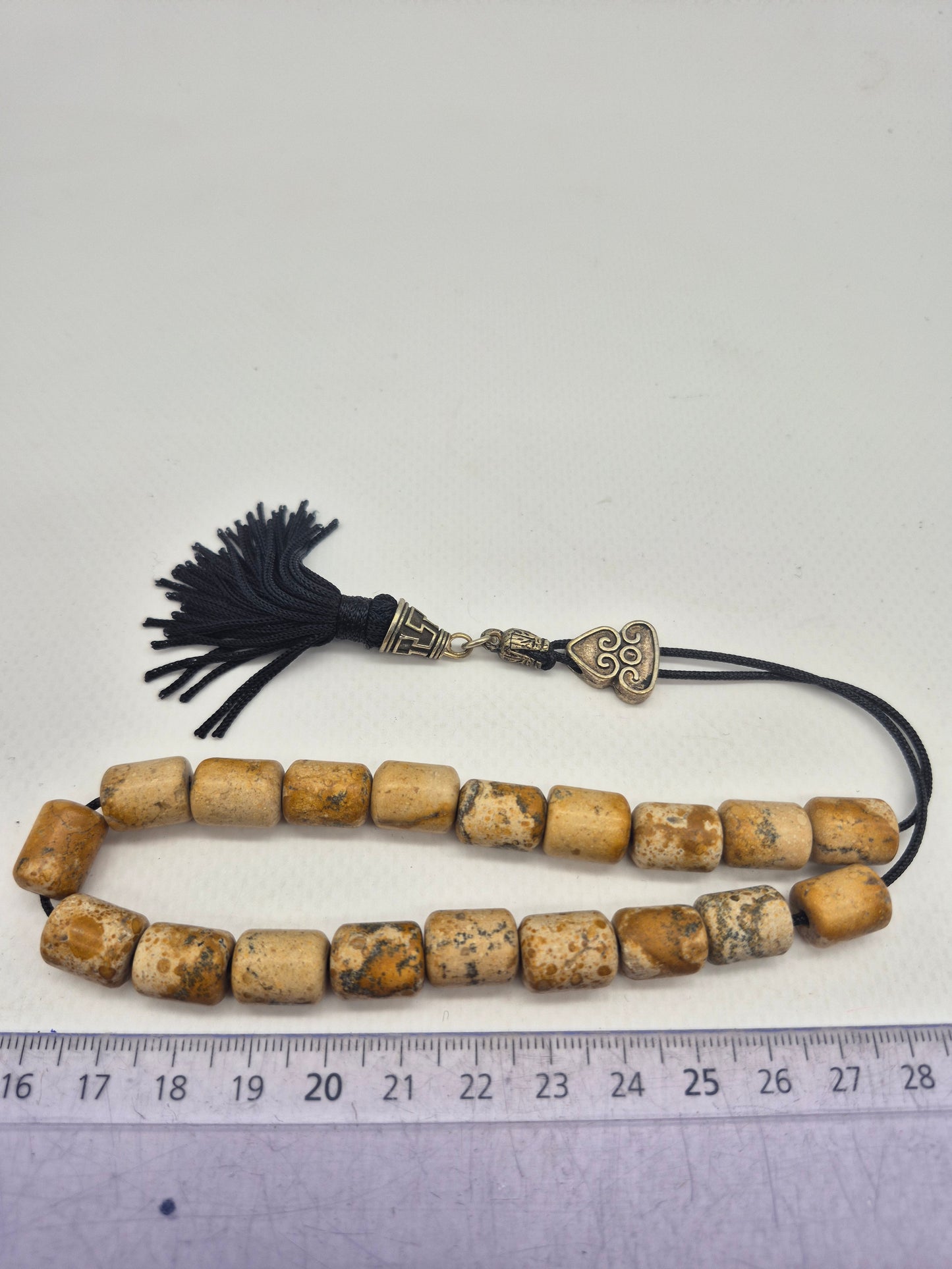 Zebra Jasper Crystal -Χειροποίητα-Χάντρες Worry-Μίαανδρος-Ελληνικό κομπολόι-Ελληνική κουλτούρα-Ιδέα δώρου-Ανδρικά αξεσουάρ