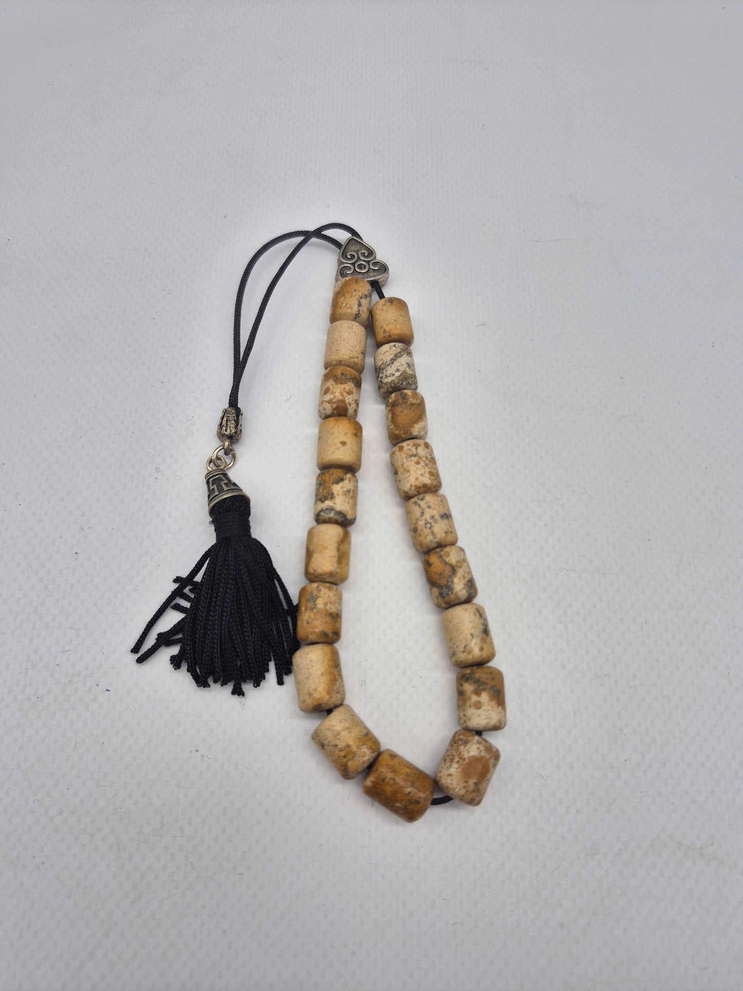 Zebra Jasper Crystal -Χειροποίητα-Χάντρες Worry-Μίαανδρος-Ελληνικό κομπολόι-Ελληνική κουλτούρα-Ιδέα δώρου-Ανδρικά αξεσουάρ
