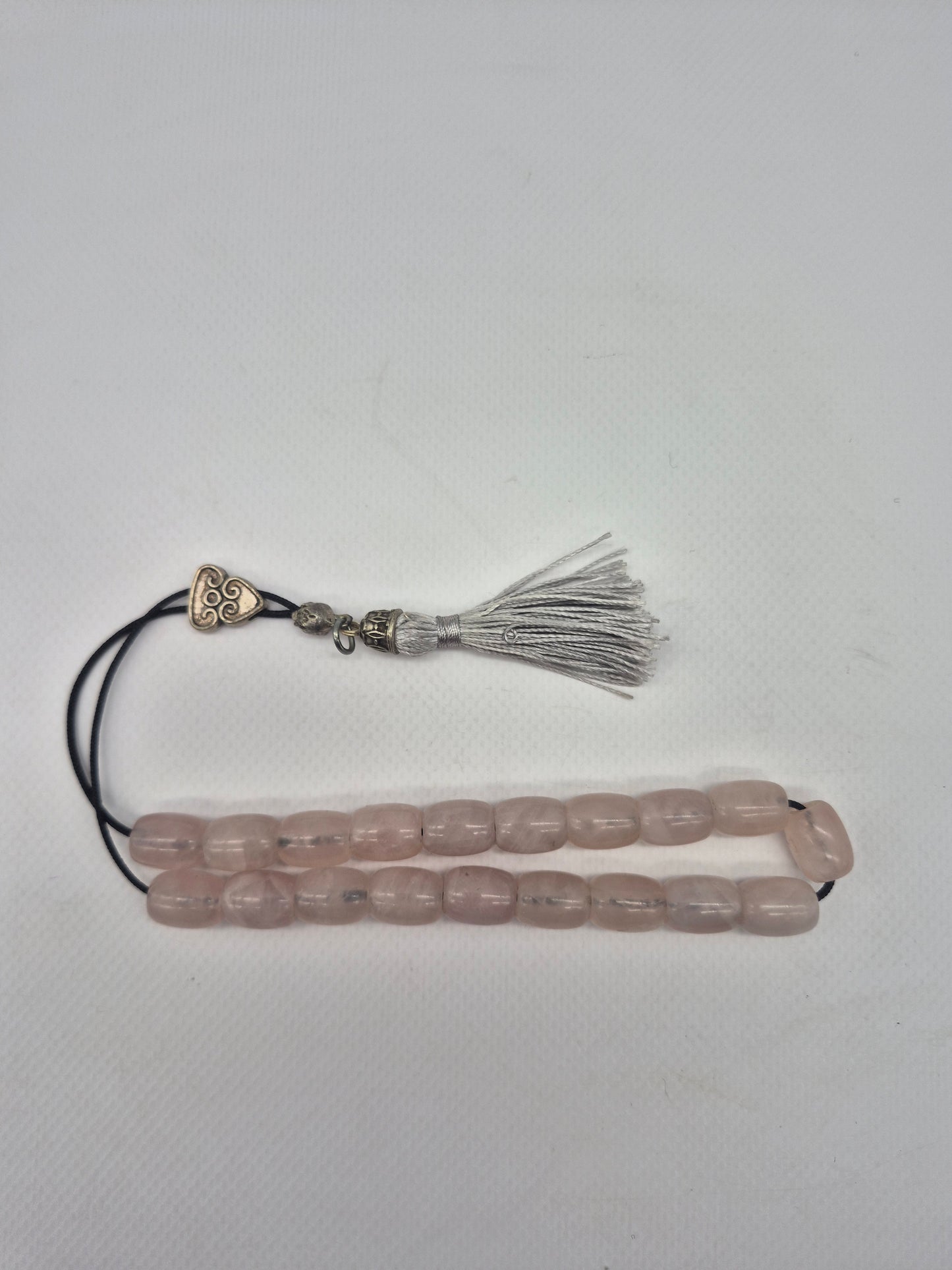 Rose Quartz Crystal Handmade Worry beads - Greek kompoloi