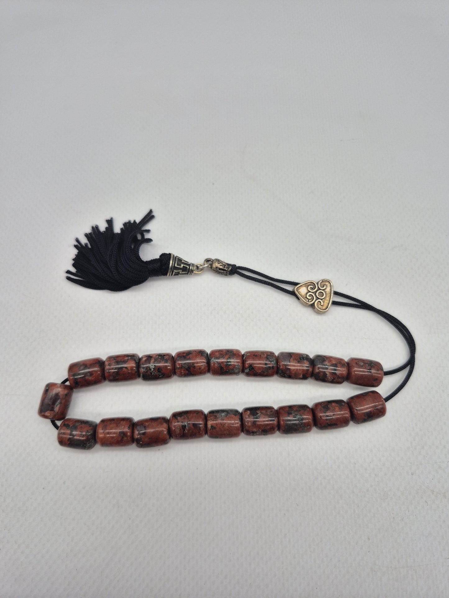 Handmade Mahogany Obsidian Worry Beads: Greek Kompoloi Men's Gift