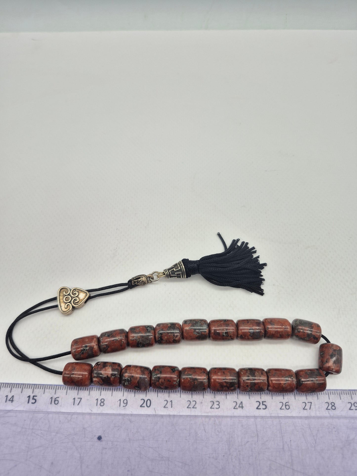 Handmade Mahogany Obsidian Worry Beads: Greek Kompoloi Men's Gift