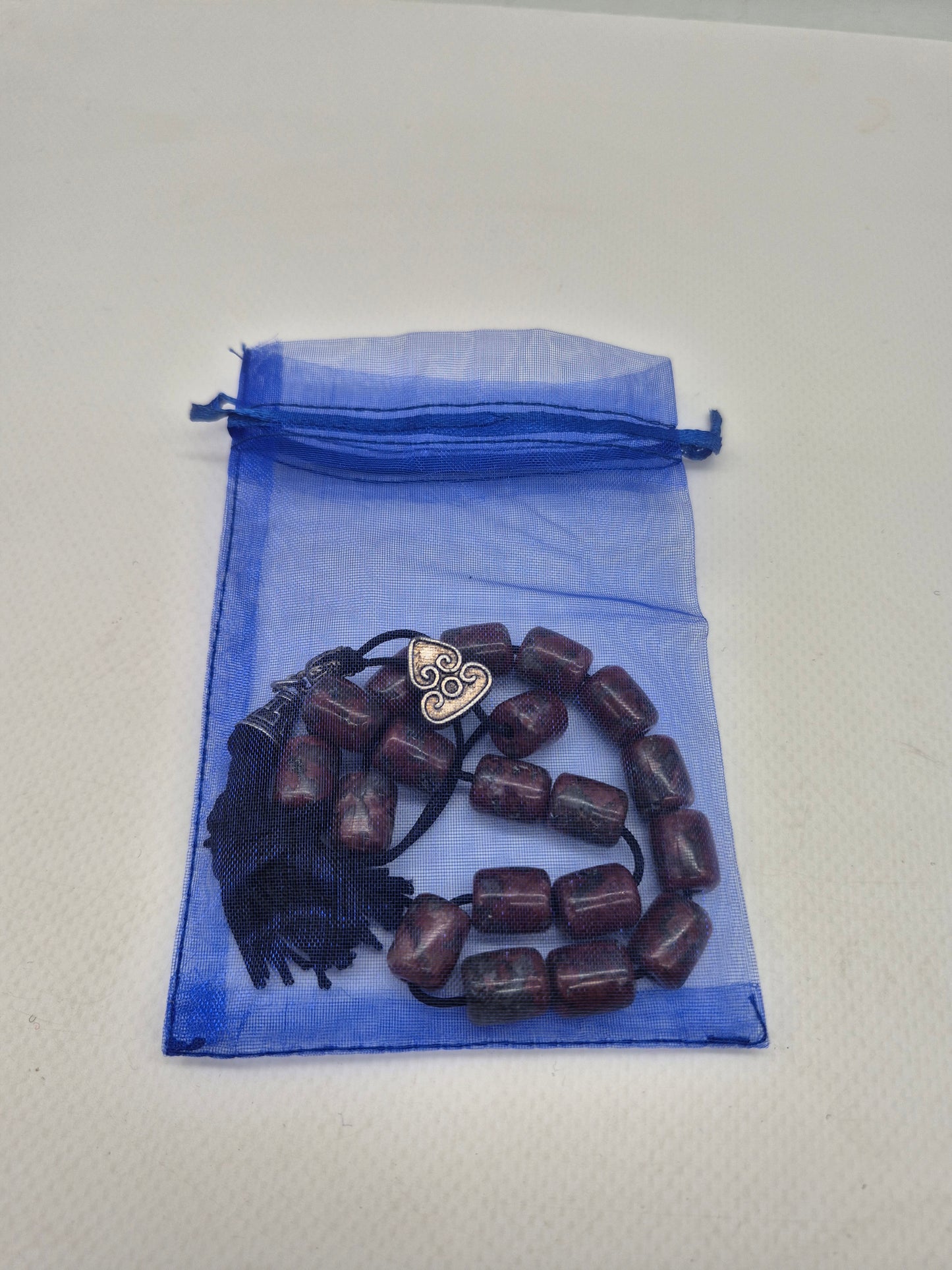Handmade Mahogany Obsidian Worry Beads: Greek Kompoloi Men's Gift