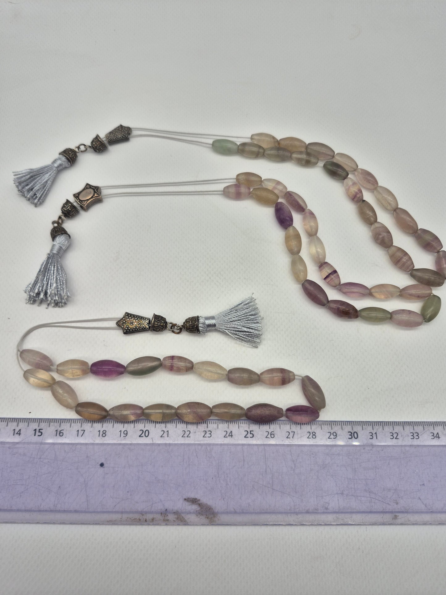 Fluorit-Handgefertigt-Sorgenperlen-Mäander-Griechische Kompoloi-Griechische Kultur-Geschenkidee-Herrenaccessoires