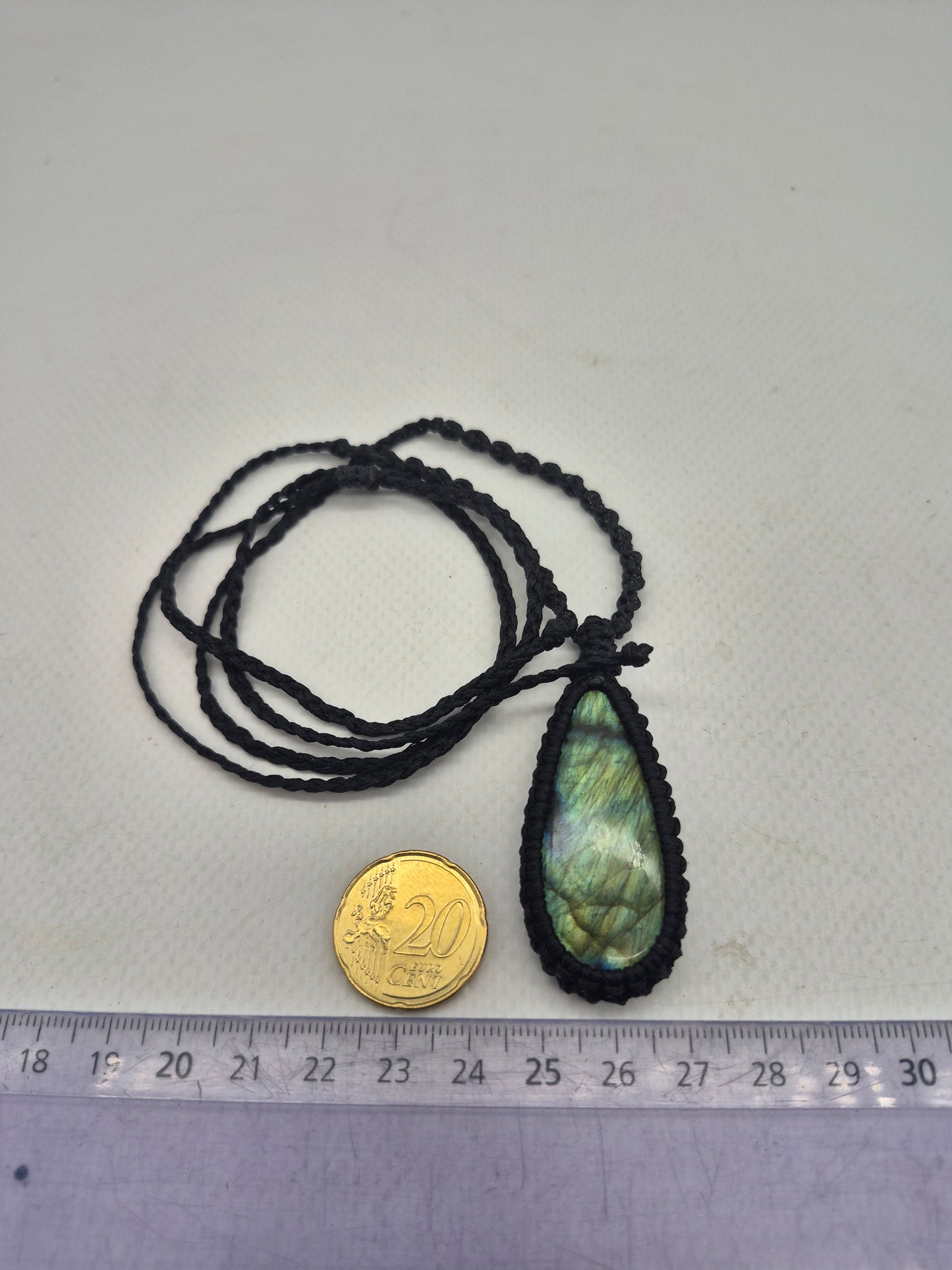 Labradorite Macrame Pendant Necklace Cabochon