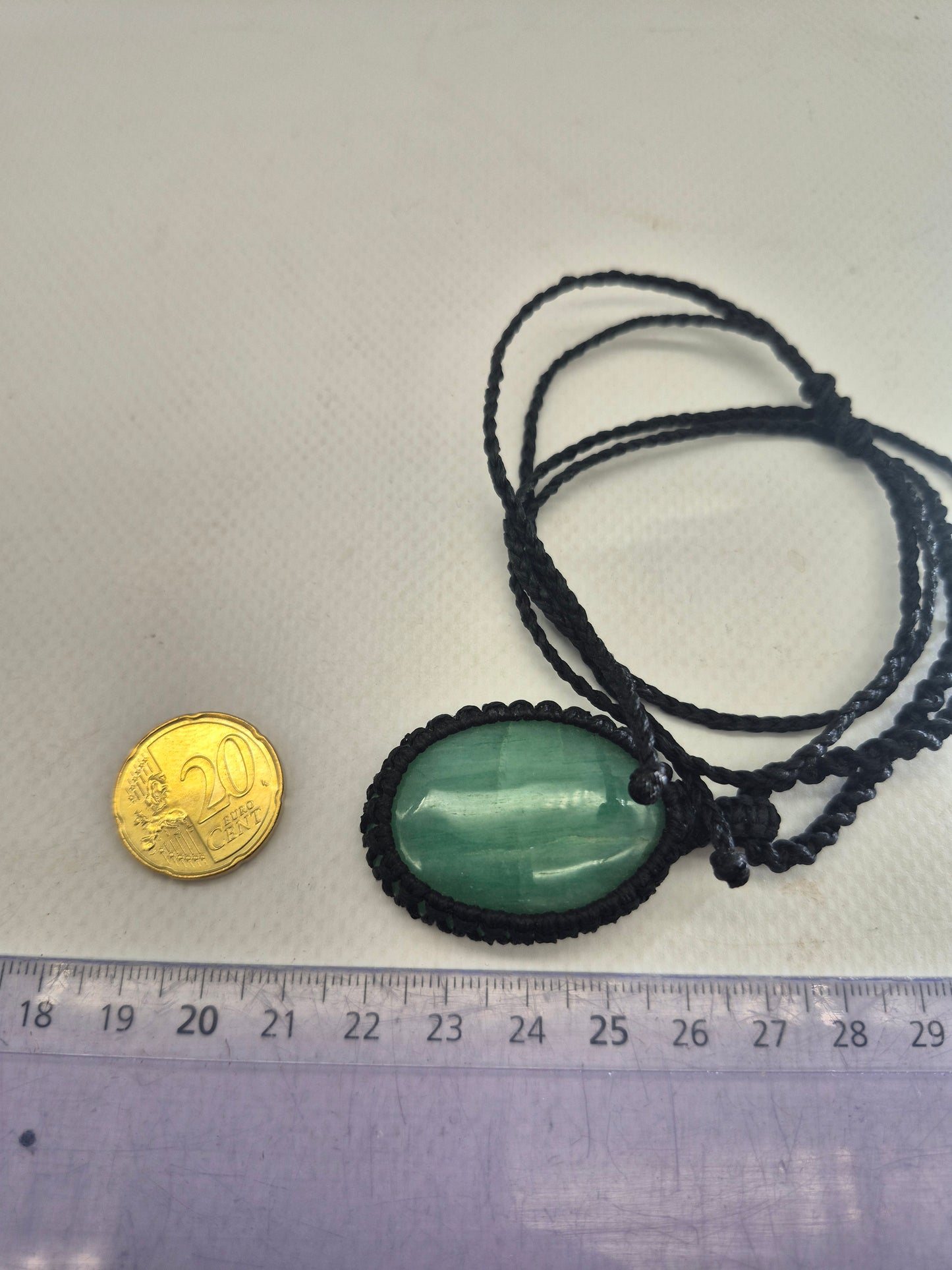 Green Aventurine Macrame Necklace: Lucky Crystal Healing Stone