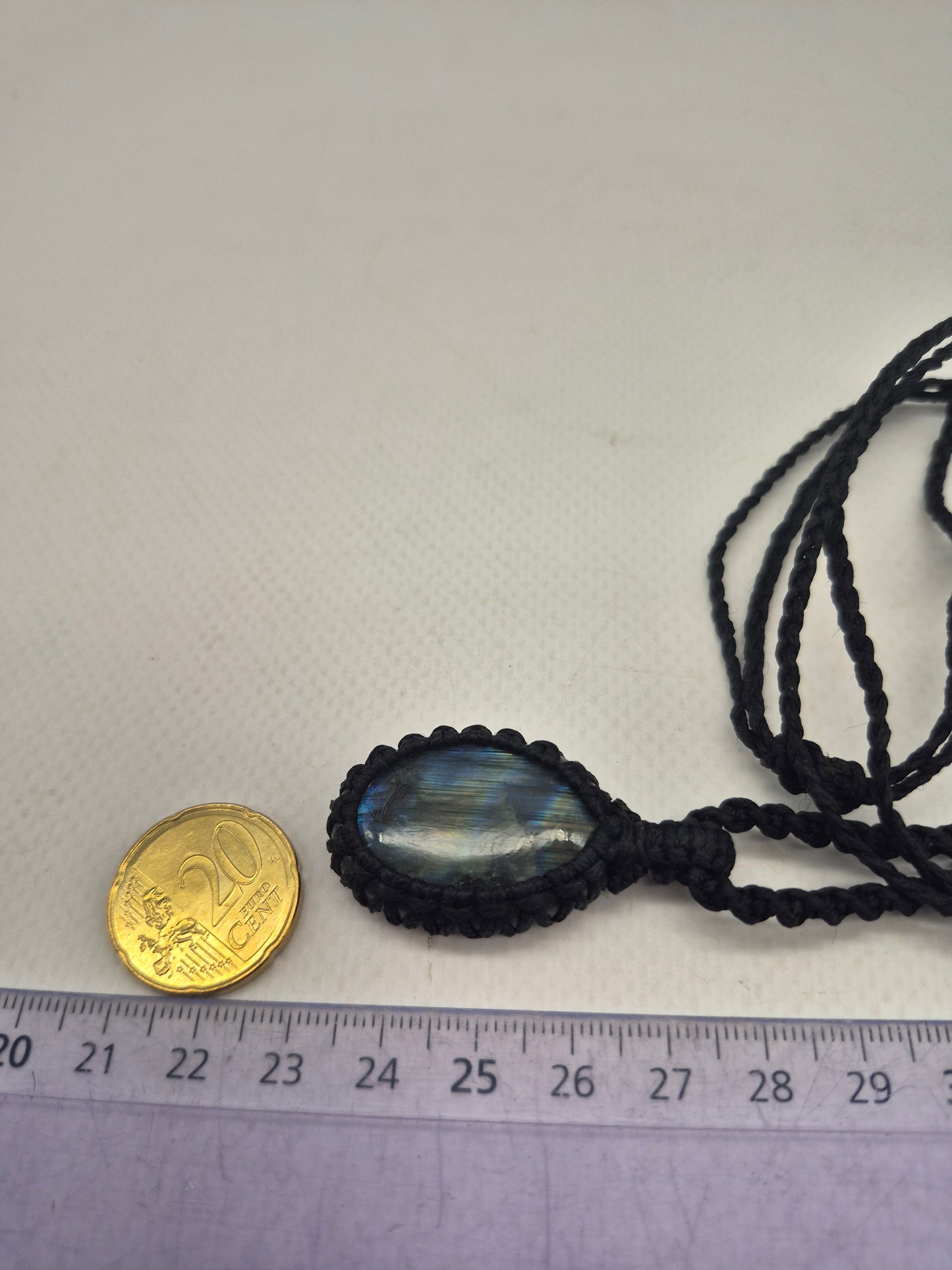 Labradorite Macrame Pendant Necklace Cabochon