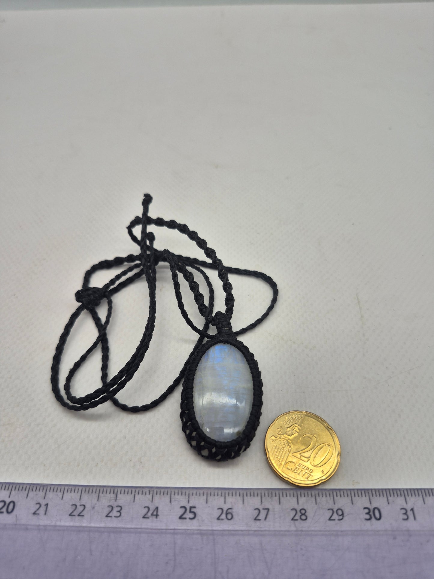 Moonstone Handmade Wrapped Macrame Necklace - Healing Stone