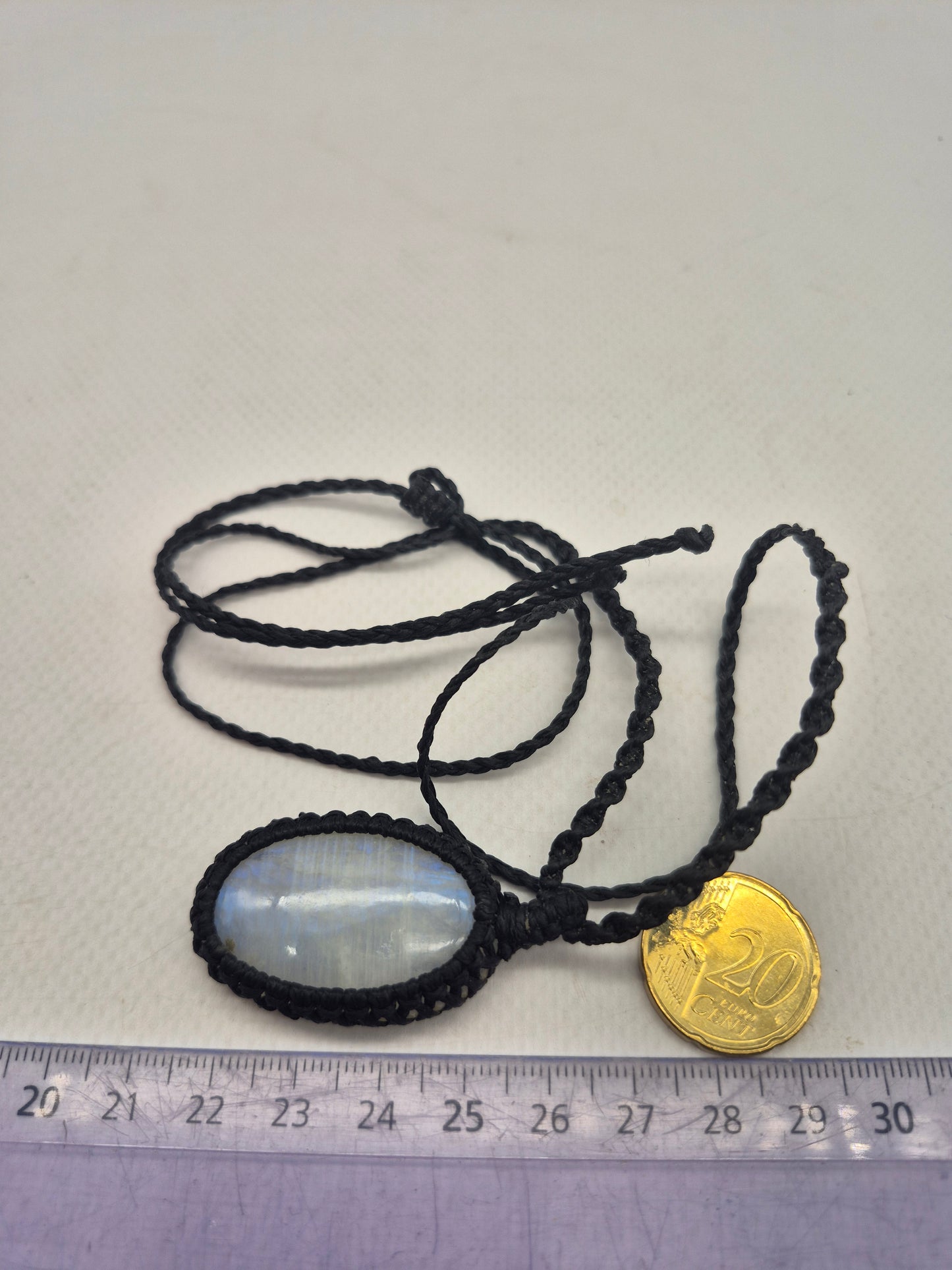 Moonstone Handmade Wrapped Macrame Necklace - Healing Stone
