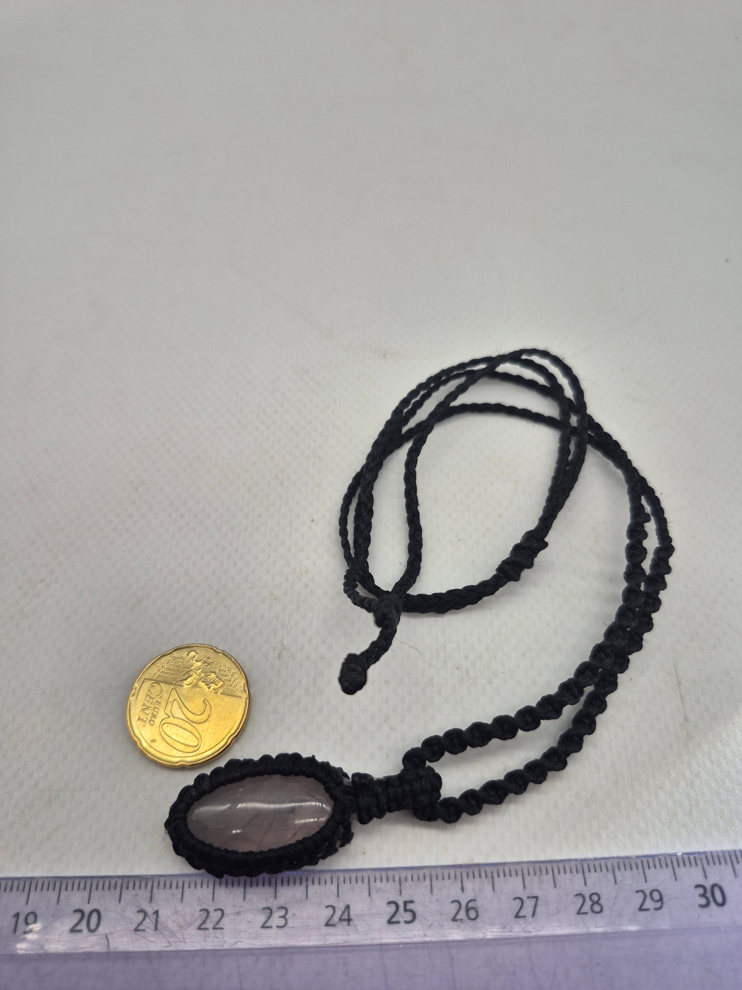 Rose Quartz Crystal Macrame Necklace - Love & Emotional Healing