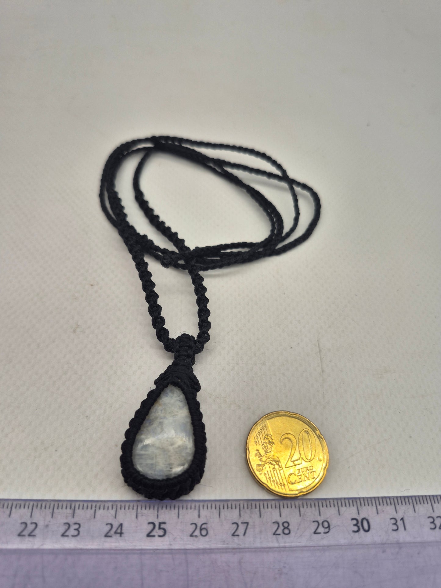 Moonstone Handmade Wrapped Macrame Necklace - Healing Stone