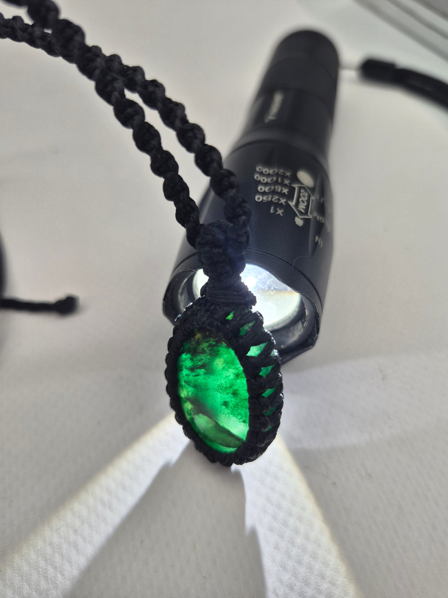 Green Aventurine Macrame Necklace: Lucky Crystal Healing Stone