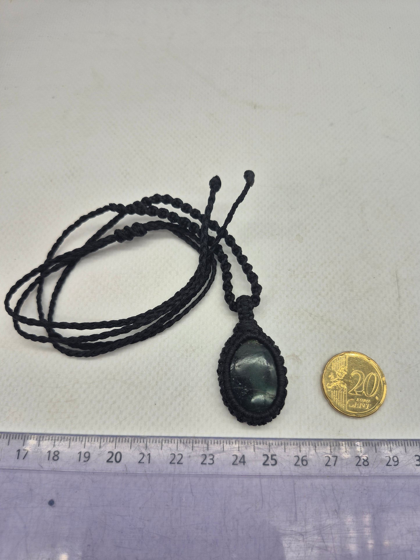 Green Aventurine Macrame Necklace: Lucky Crystal Healing Stone