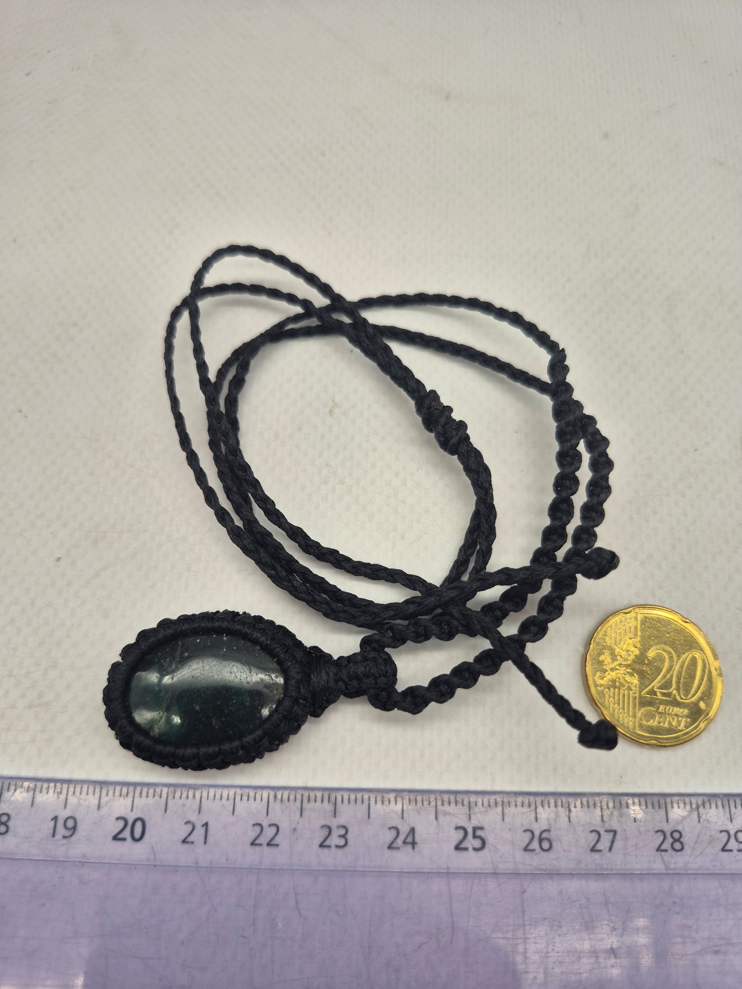 Green Aventurine Macrame Necklace: Lucky Crystal Healing Stone