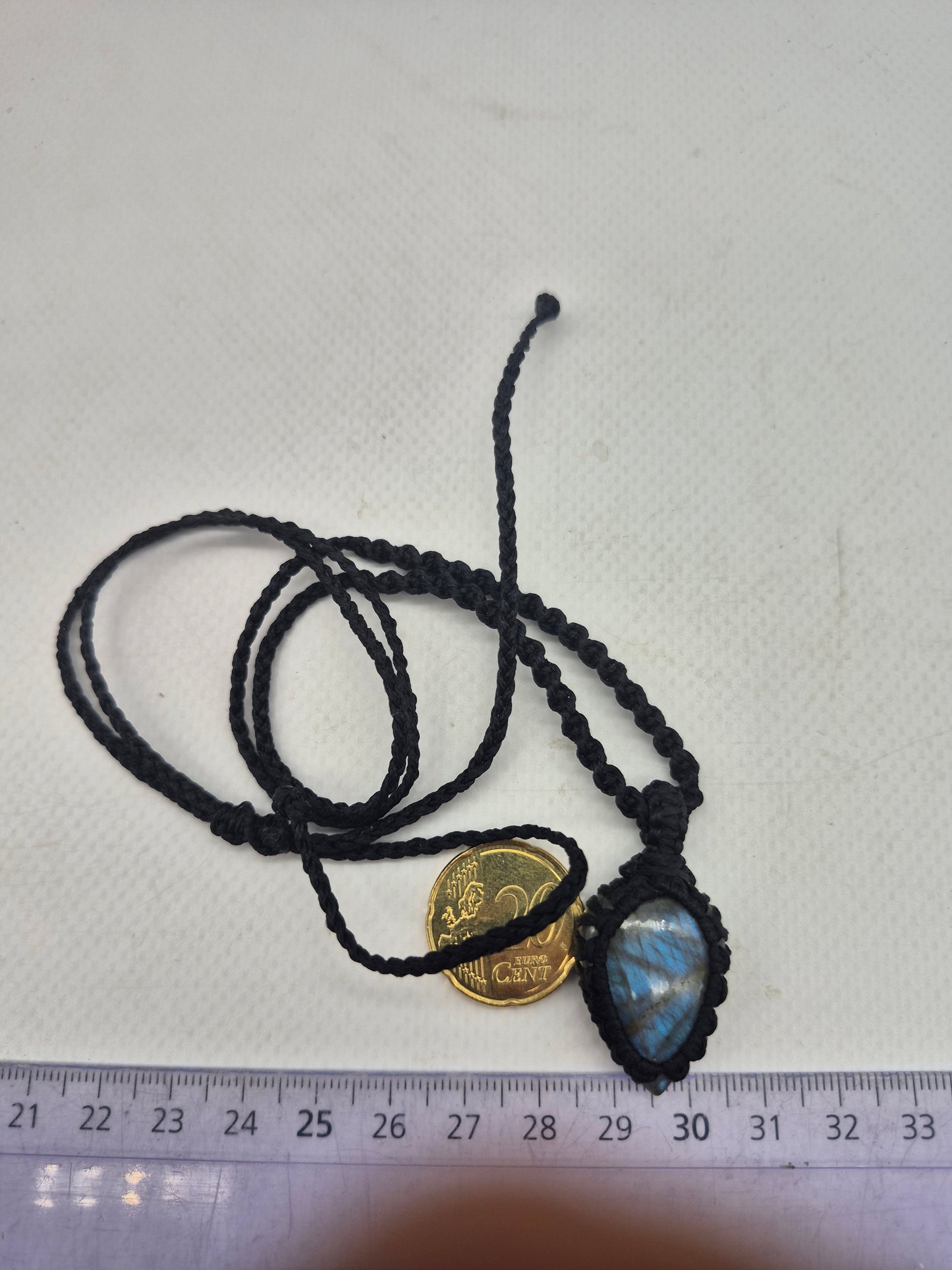 Labradorite Macrame Pendant Necklace Cabochon
