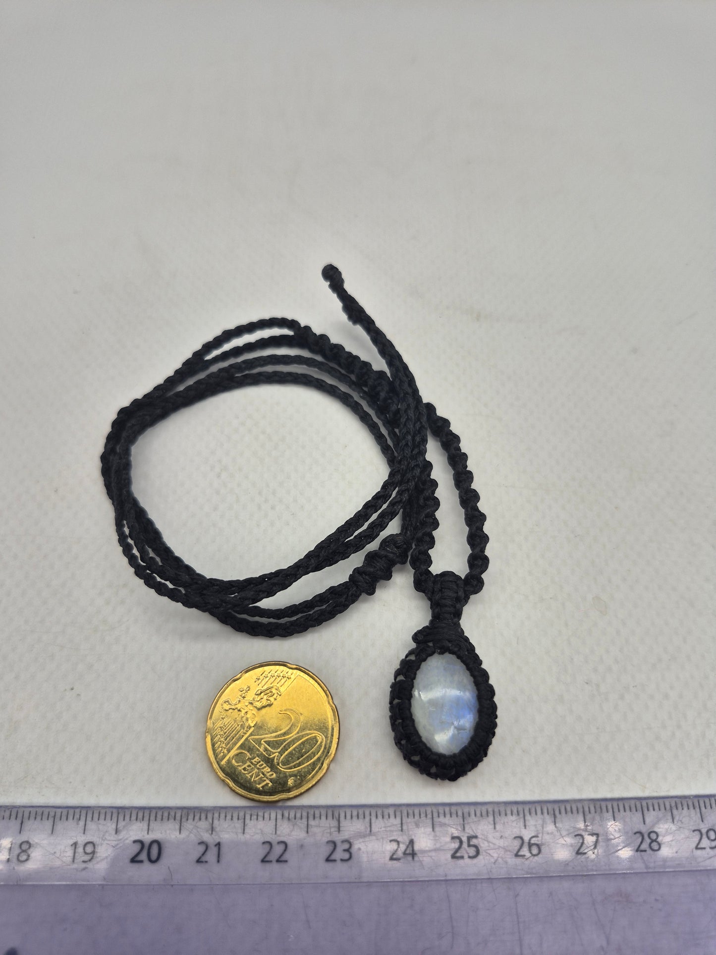 Moonstone Handmade Wrapped Macrame Necklace - Healing Stone