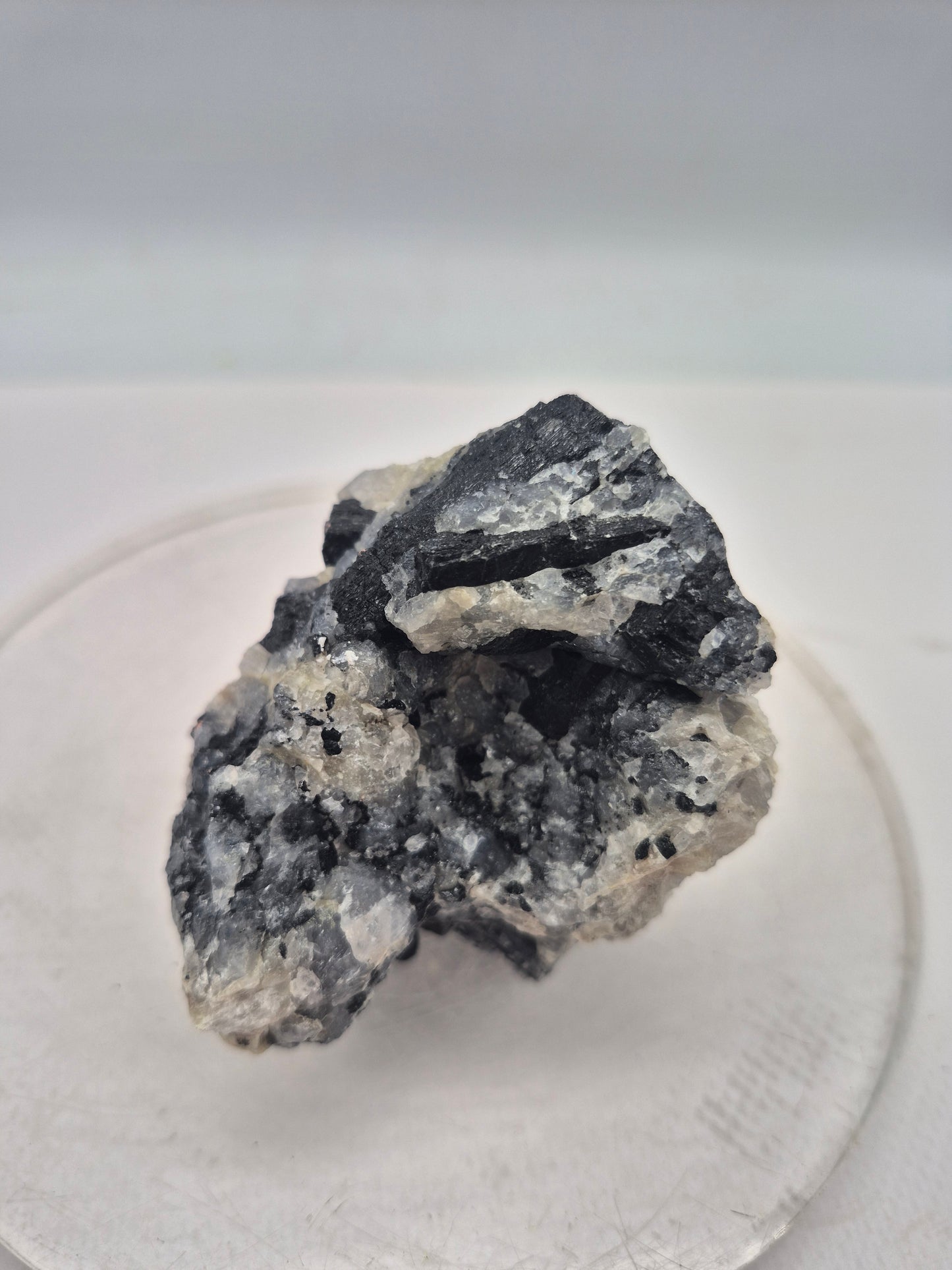 Raw Quartz with Black Tourmaline | Protection & Cleansing Crystal