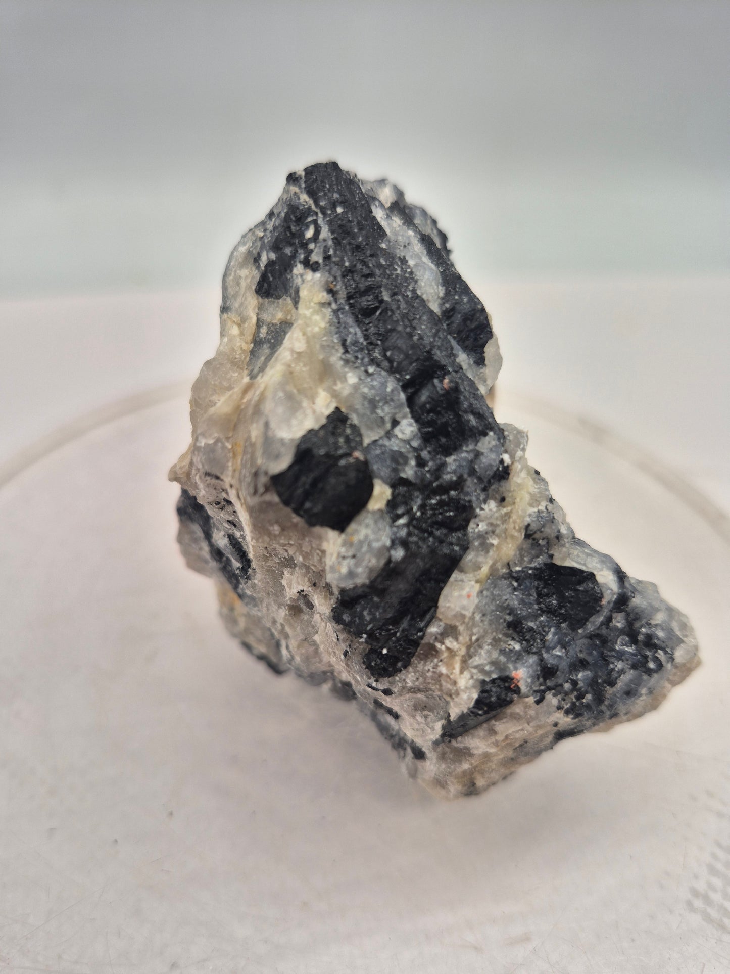Raw Quartz with Black Tourmaline | Protection & Cleansing Crystal