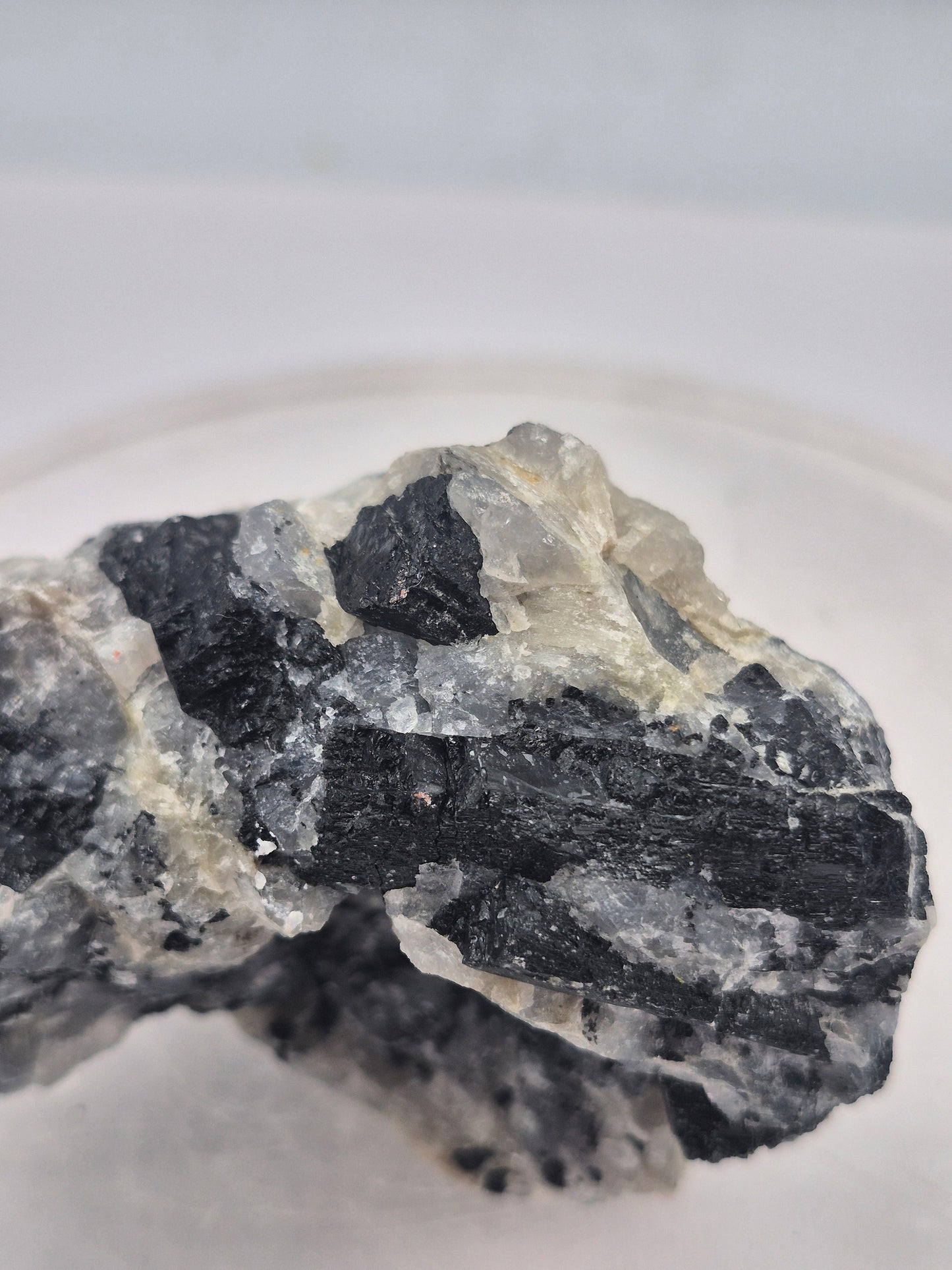 Raw Quartz with Black Tourmaline | Protection & Cleansing Crystal