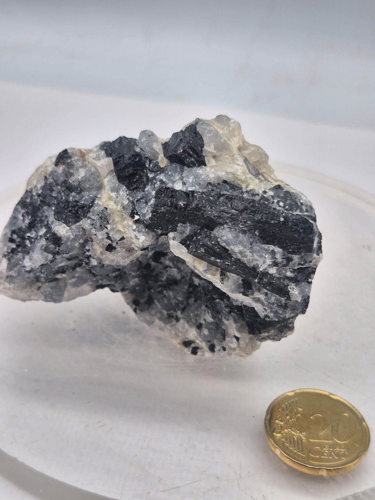 Raw Quartz with Black Tourmaline | Protection & Cleansing Crystal