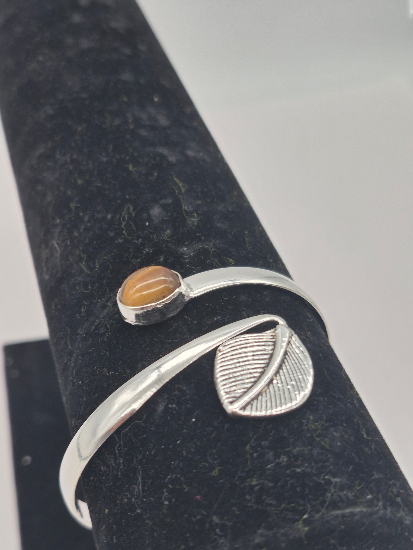 Tiger's Eye Crystal Silver Plated Bracelet