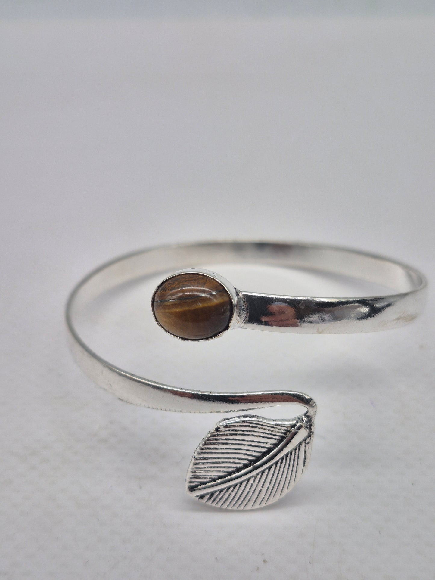 Tiger's Eye Crystal Silver Plated Bracelet