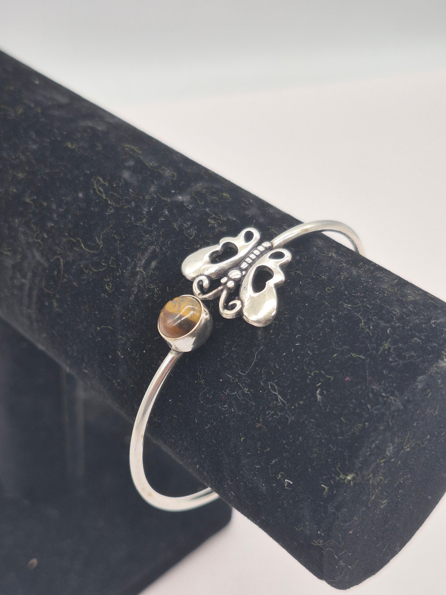 Tiger's Eye Crystal Silver Plated Bracelet